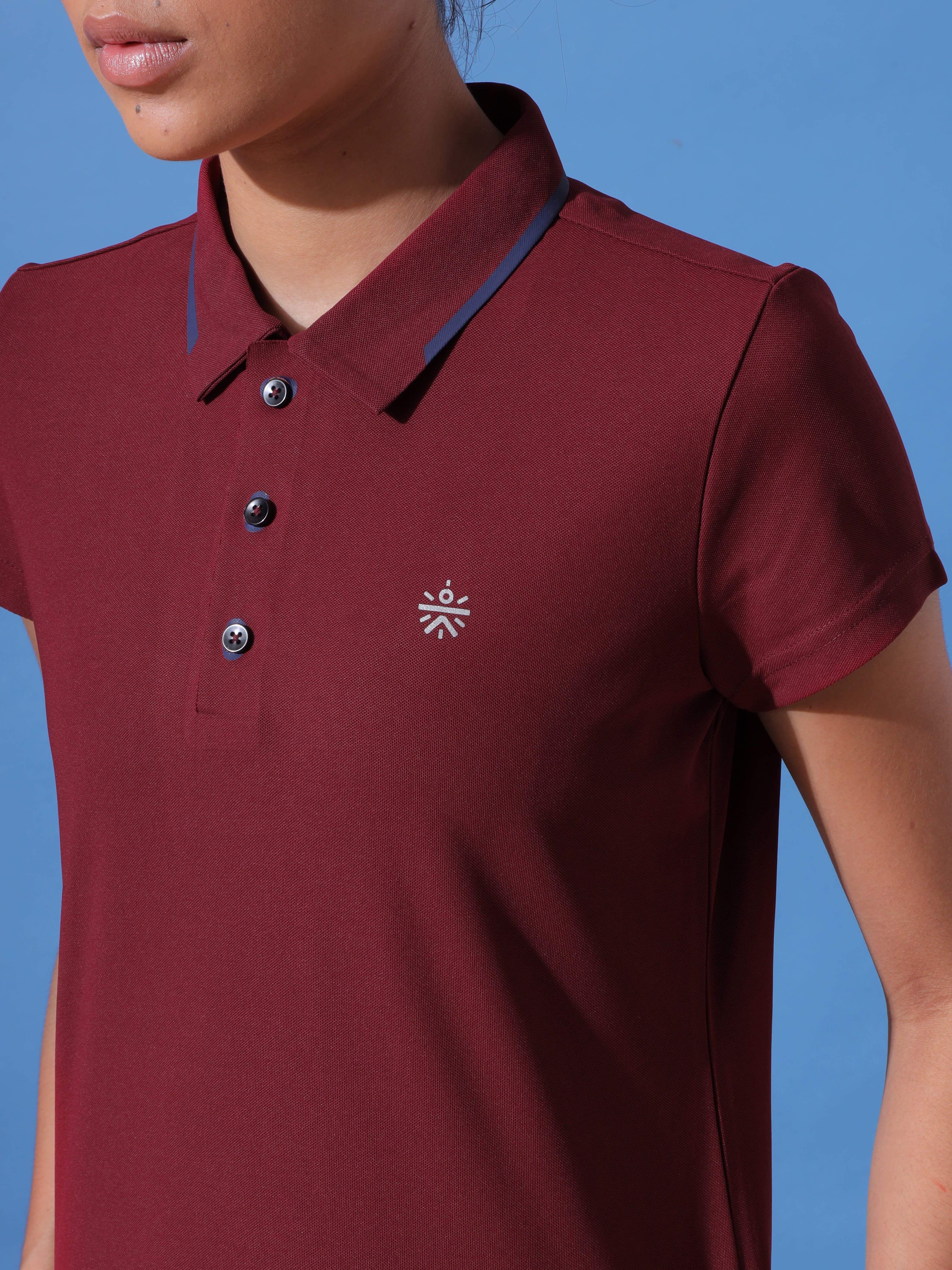 Women's Bonded Plum Polo T-shirt