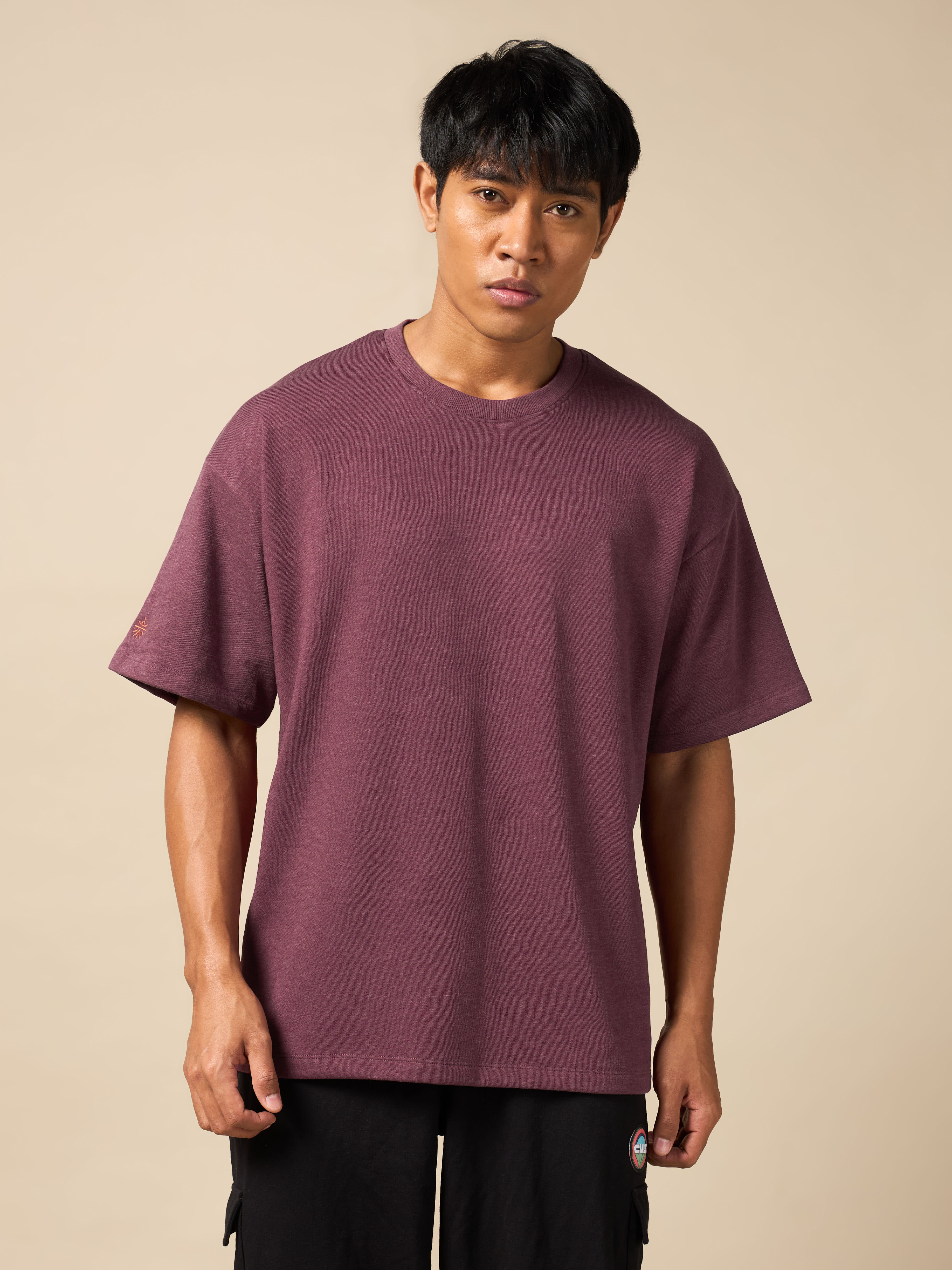 Men's Maroon Cult Brand Carrier Oversized T-shirt