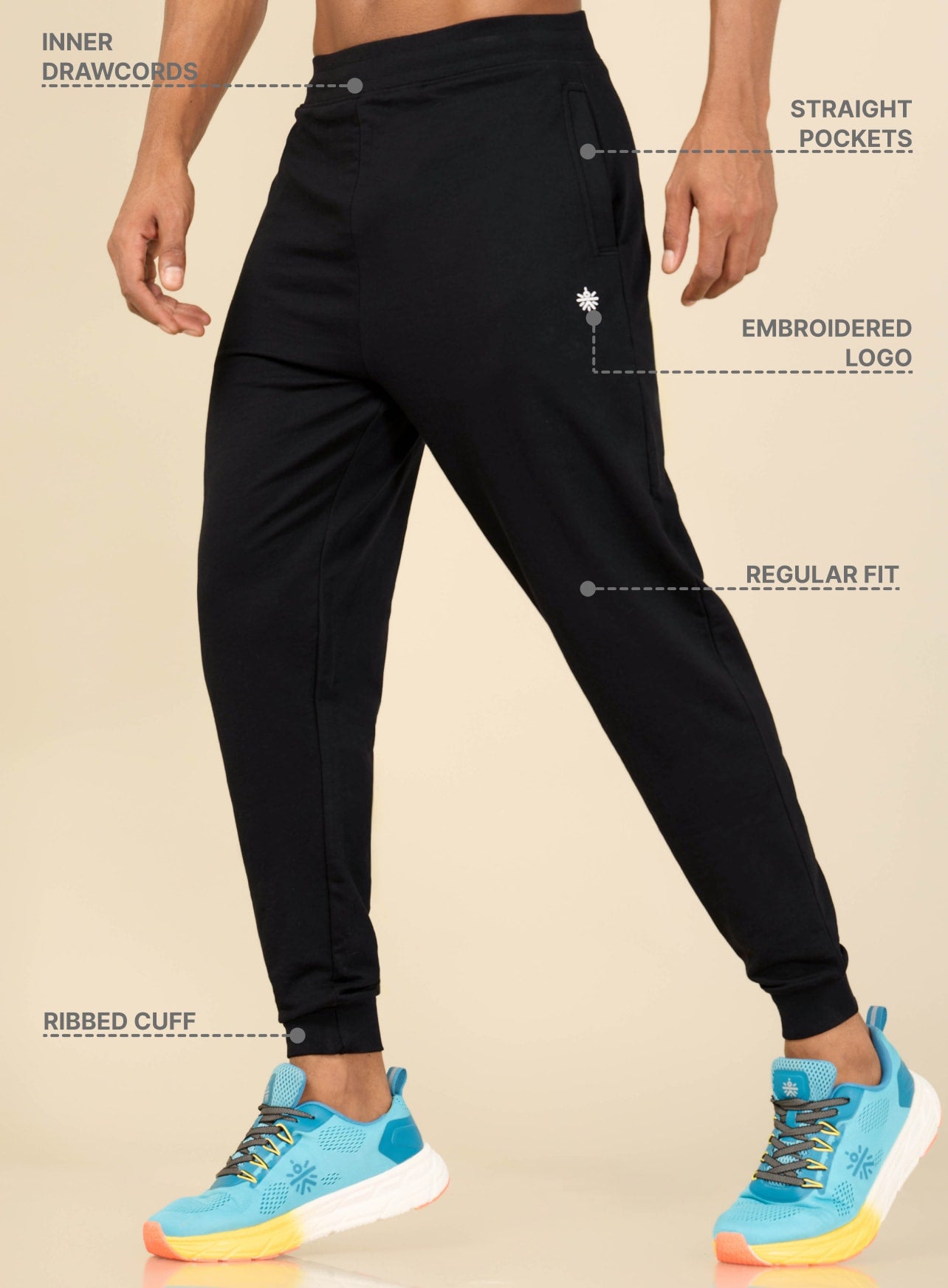 Men Black Cult Leisure Joggers