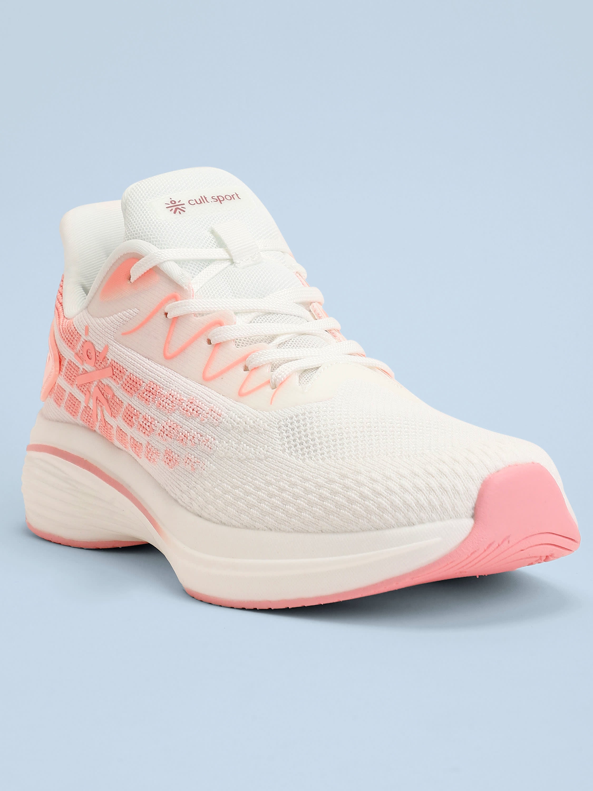 cult Active Women Running Shoes - White/Peach