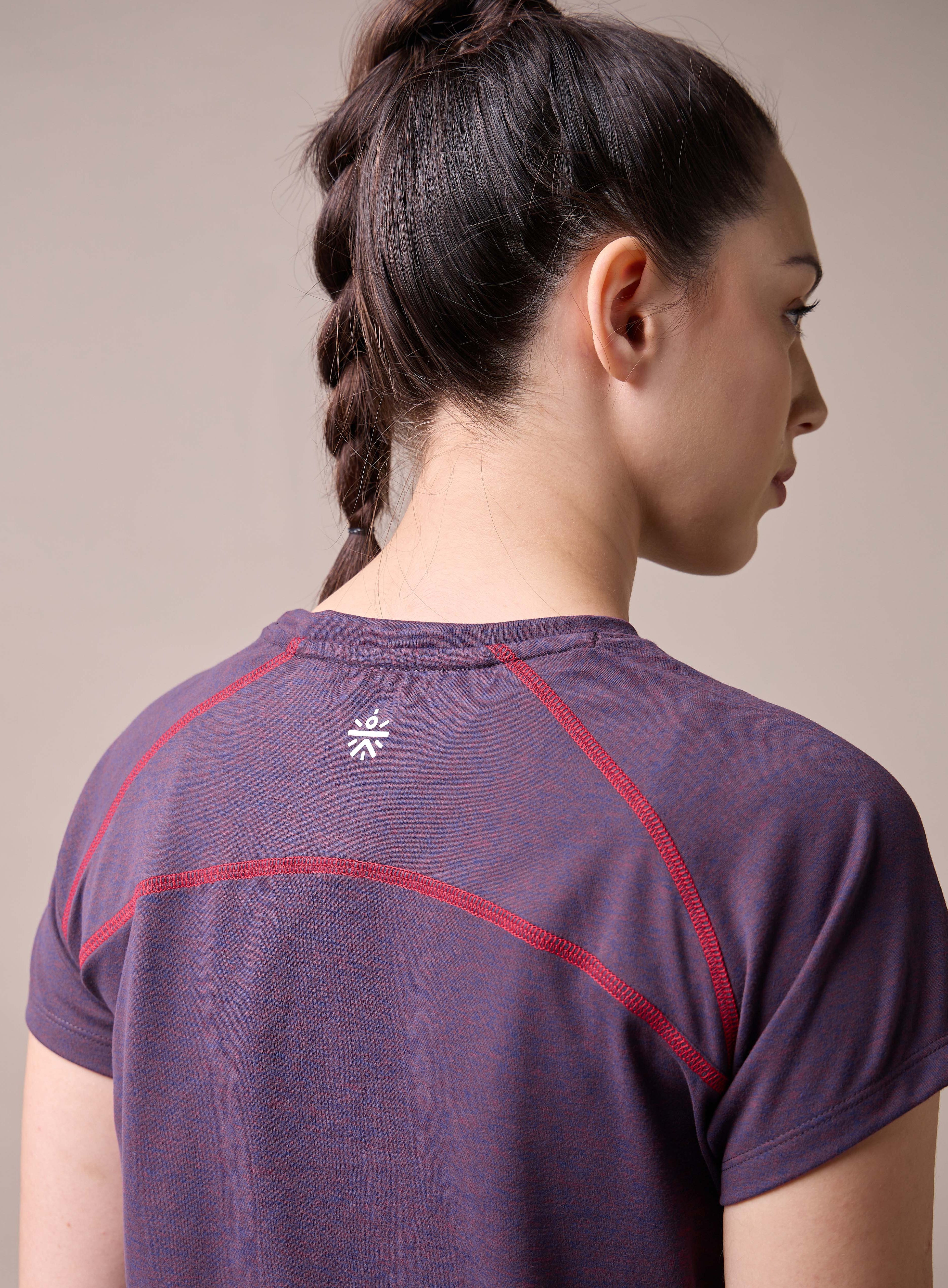 Women's Muscle Flex Purple Comfortech T-shirt