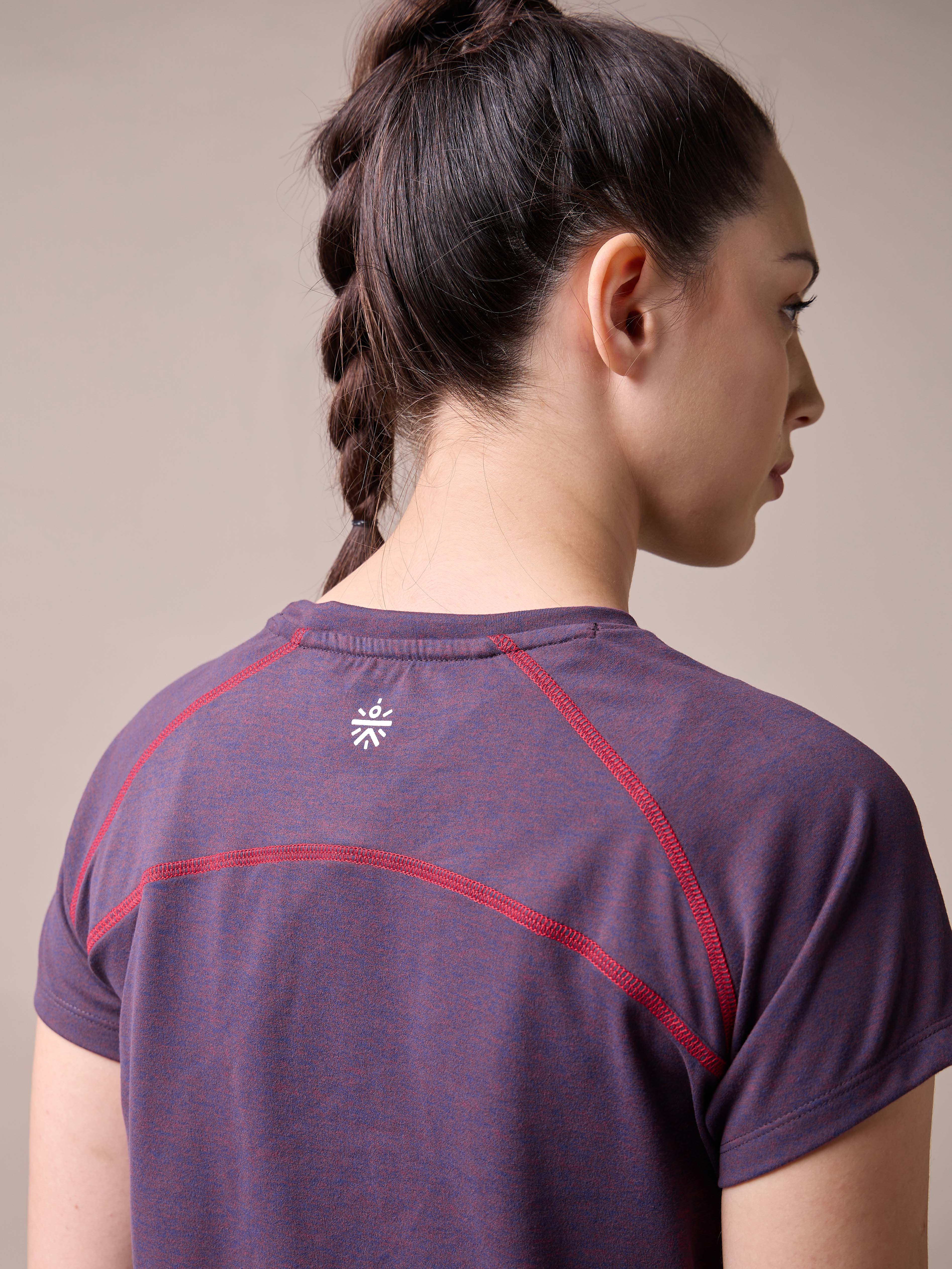 Women's Muscle Flex Purple Comfortech T-shirt