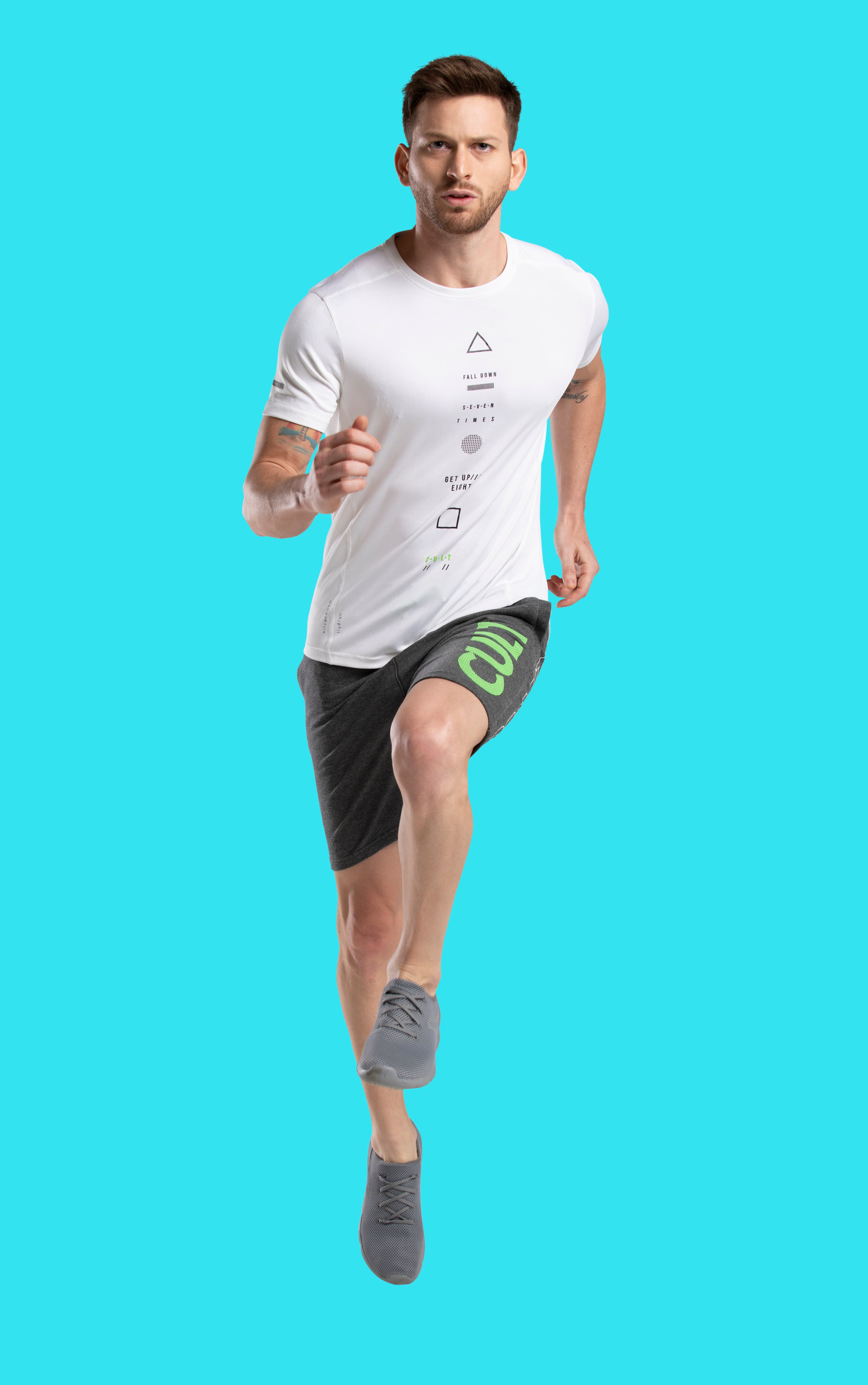 Minimalist Graphic White Running tee