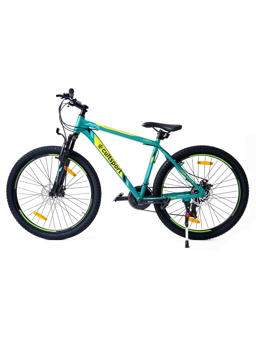 Deo Alloy 21 Speed Shimano Gear 29 inch Mountain Cycle, Dual Disc Brake, Front Suspension, Double Wall Rim, Green, Free Trainer Sessions, Cycling Event