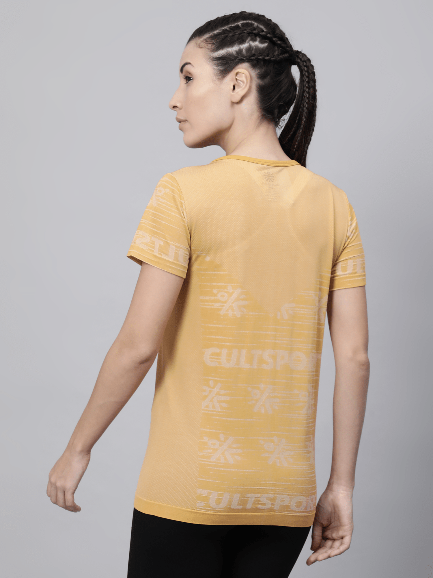 Signature Streak Yellow Workout Tee