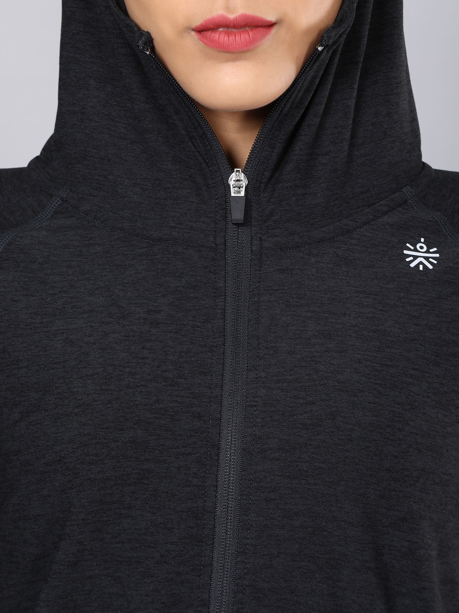 Vital Emerge Black Zip Through Hoodie Sweatshirt