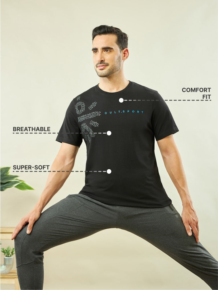 Logo Print Yoga T-shirt