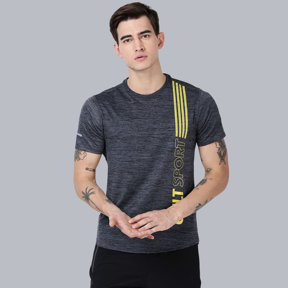 Signature Stripe Grey Running Tee