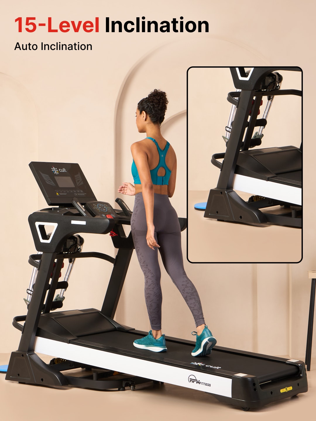 RPM Active1100DCM 6HP Peak Treadmill | 15-level Auto-Incline | Max Weight-140kg | Max Speed-18kmph (with 6 months extended warranty)