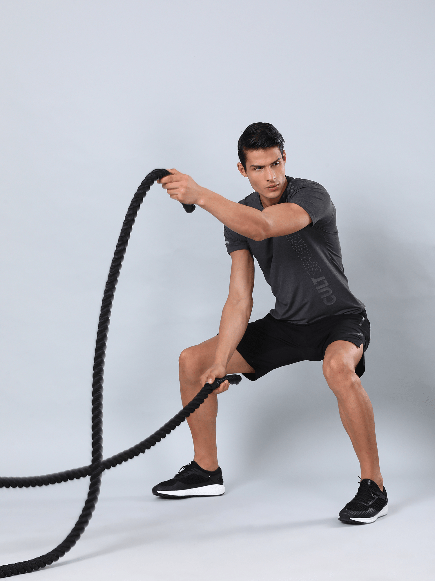 Signature Striped Slim Fit T-shirt - Charcoal