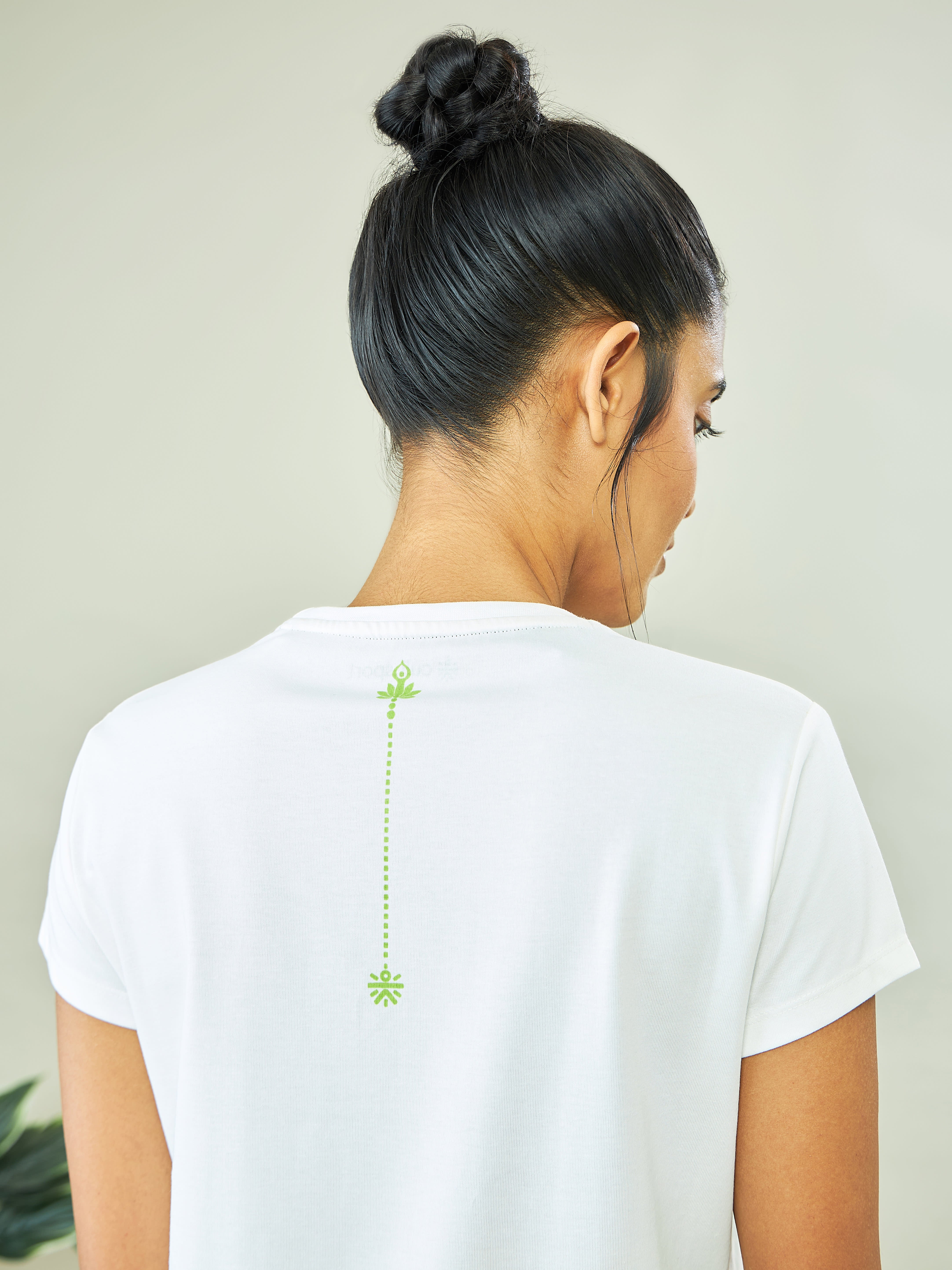 Botanical Print Yoga T-shirt