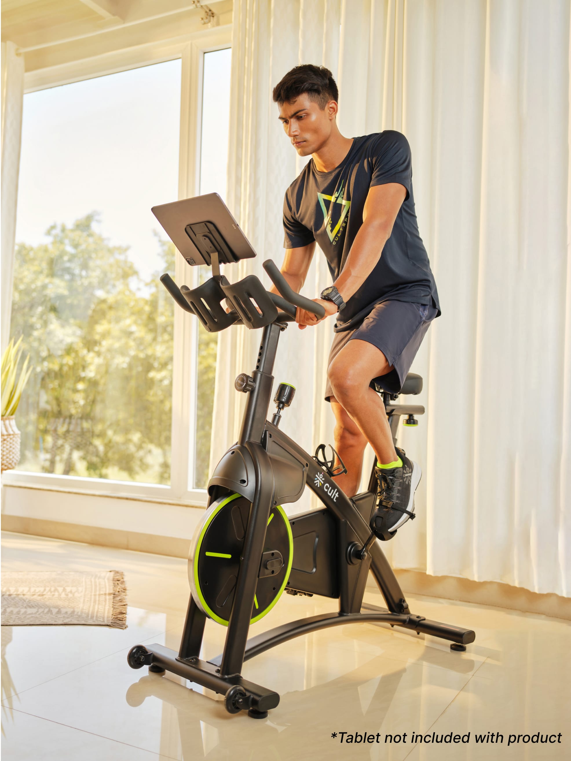 C3, NoiseFree Spin Bike Flywheel- 14kg, Max weight- 150 kg, Resistance Mechanism - Magnetic (with 6 months extended warranty)