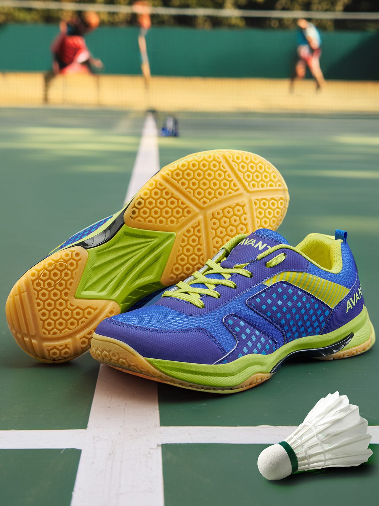 Avant Men's FluidX Badminton Shoes- Blue/Yellow