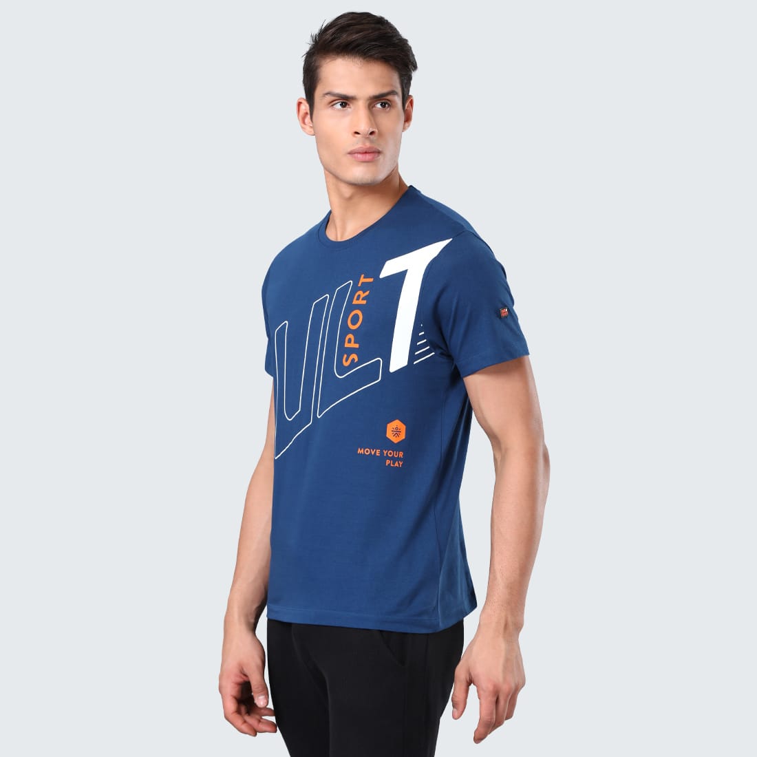 Everydays Slide Blue Cotton Tee