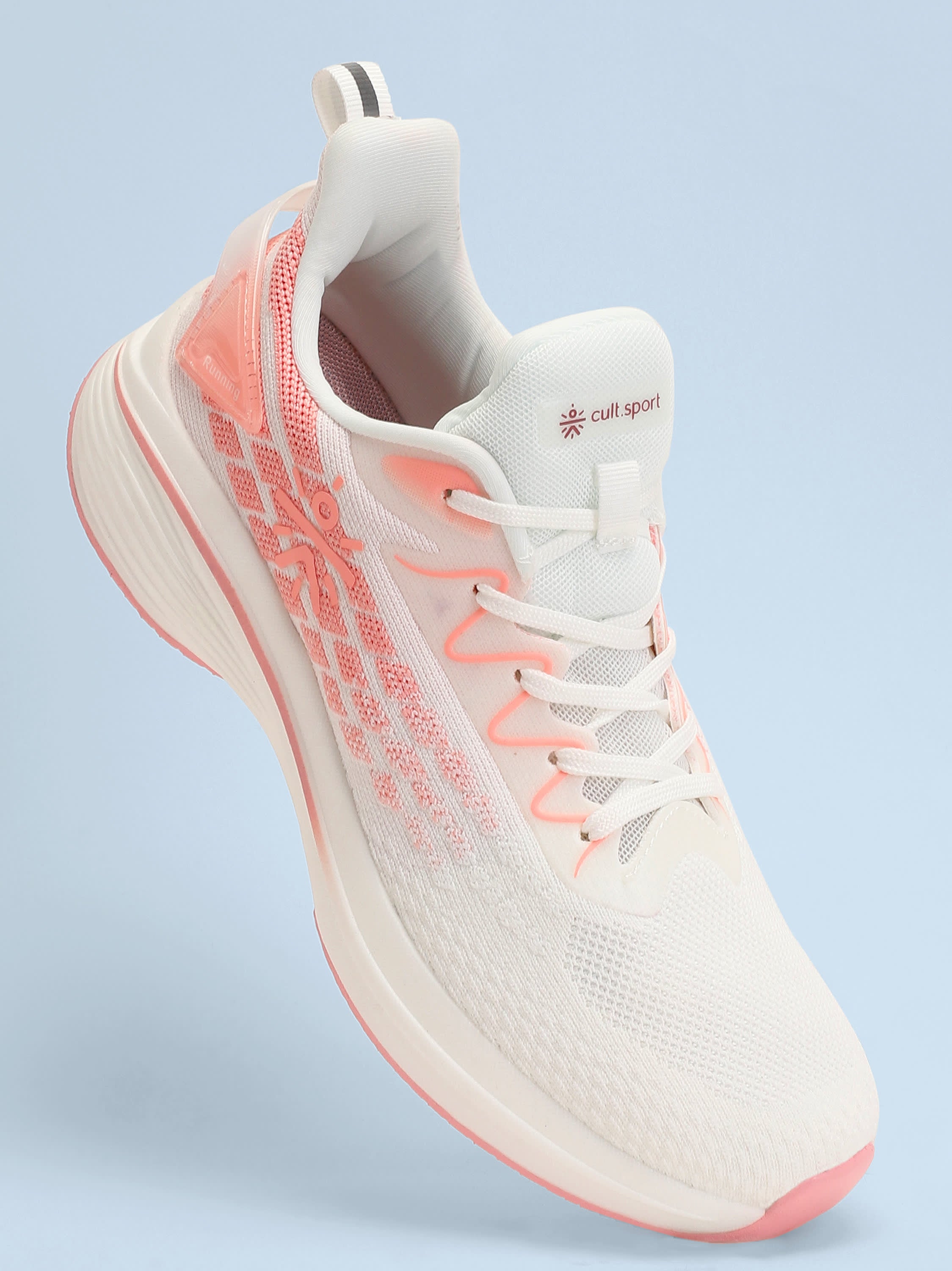 cult Active Women Running Shoes - White/Peach