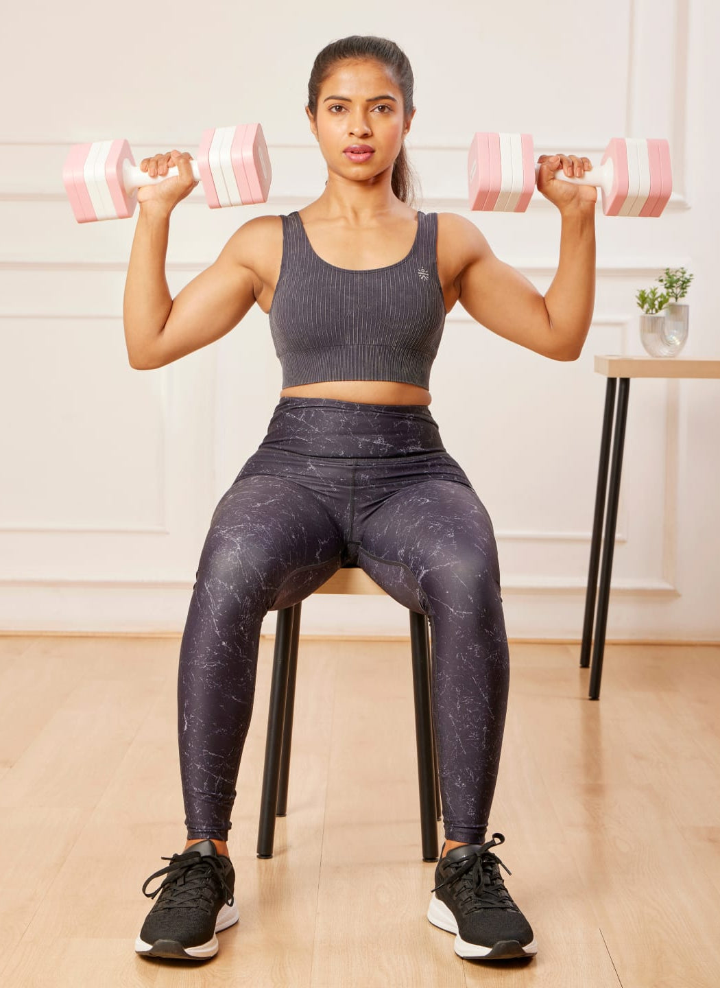 Cultsport Derby, Pack of 2 Adjustable Dumbbell for Strength Workout at Home (Pink), 6 Months Warranty