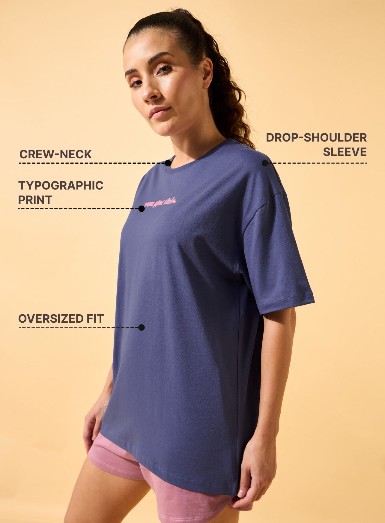 You Got This Puff Print Oversized T-shirt