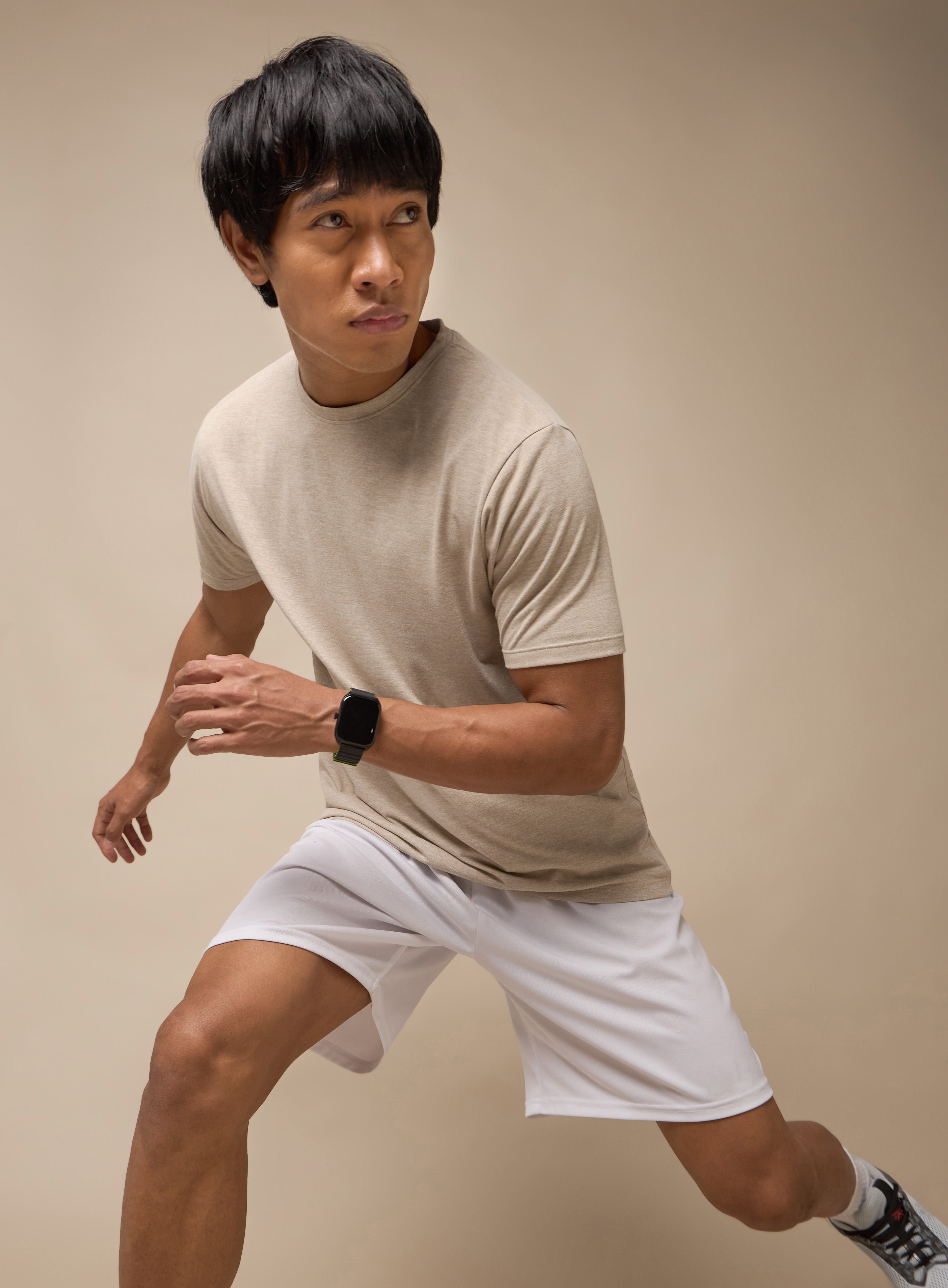 Men's All Day Workout Beige Comfortech T-shirt