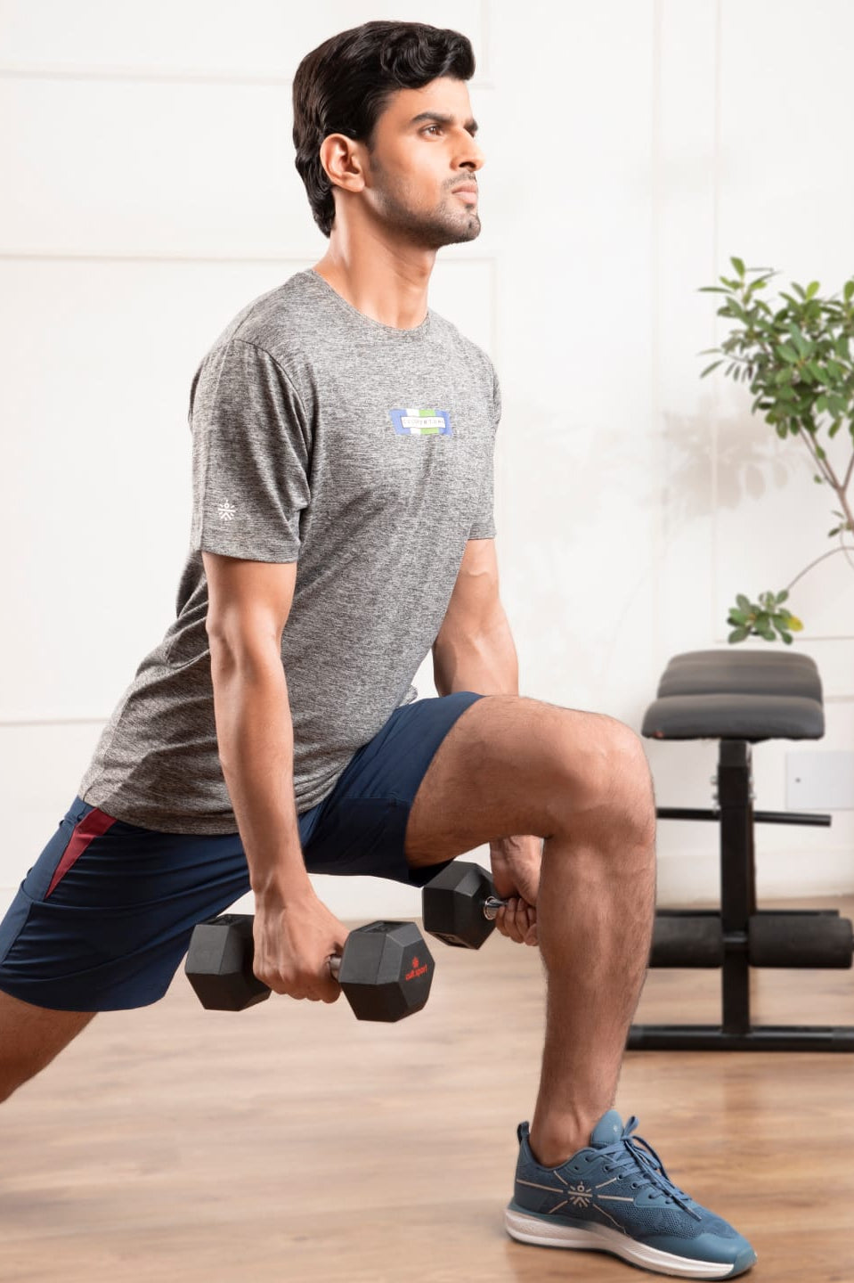 5kgx2 Hex Dumbbell | For Home Gym Exercises | Rubber coated with Chrome Handles | Black. (6 Months extended Warranty only on Cultsport.com)