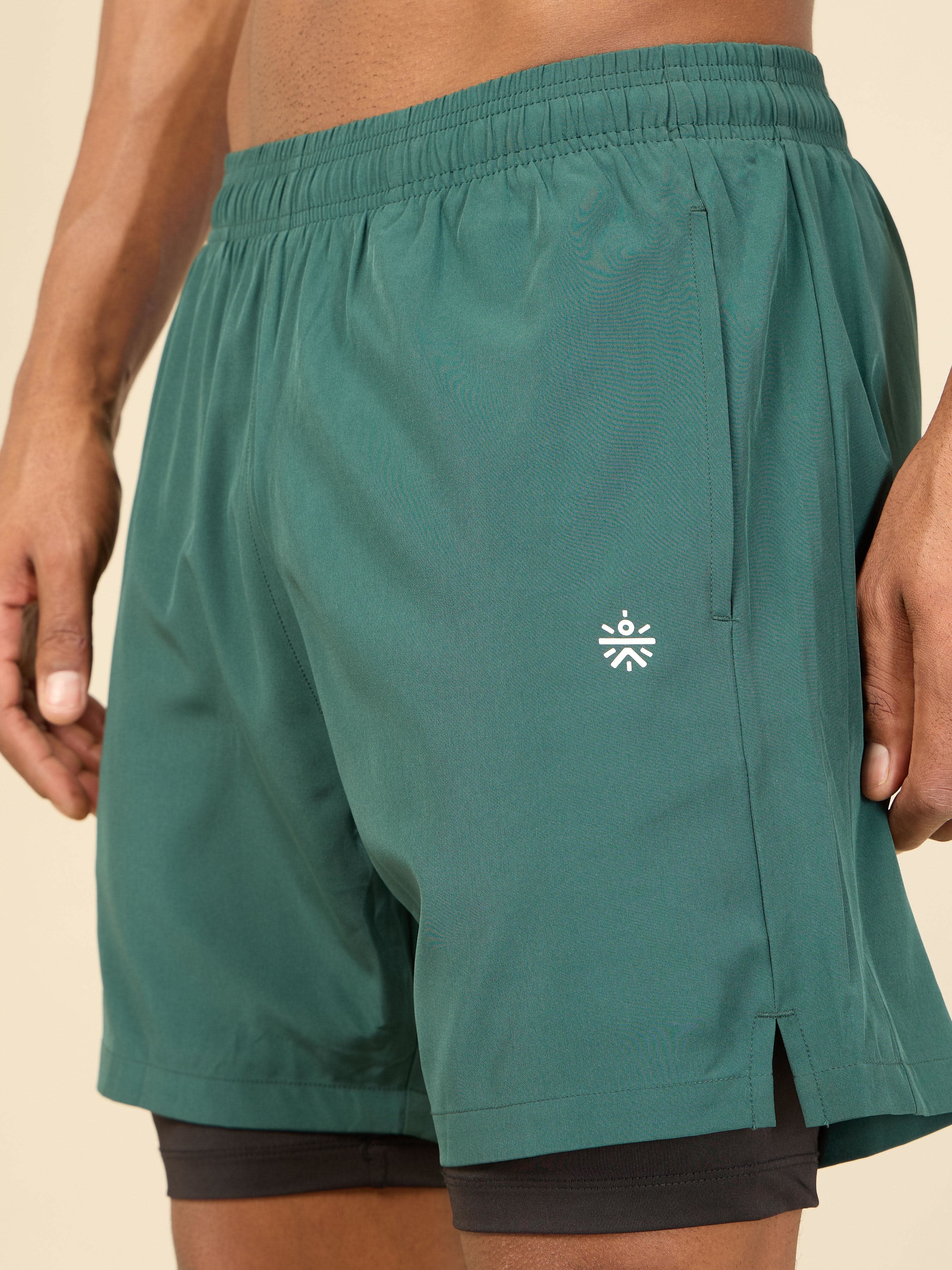 Solid Performance Shorts with Inner Tights