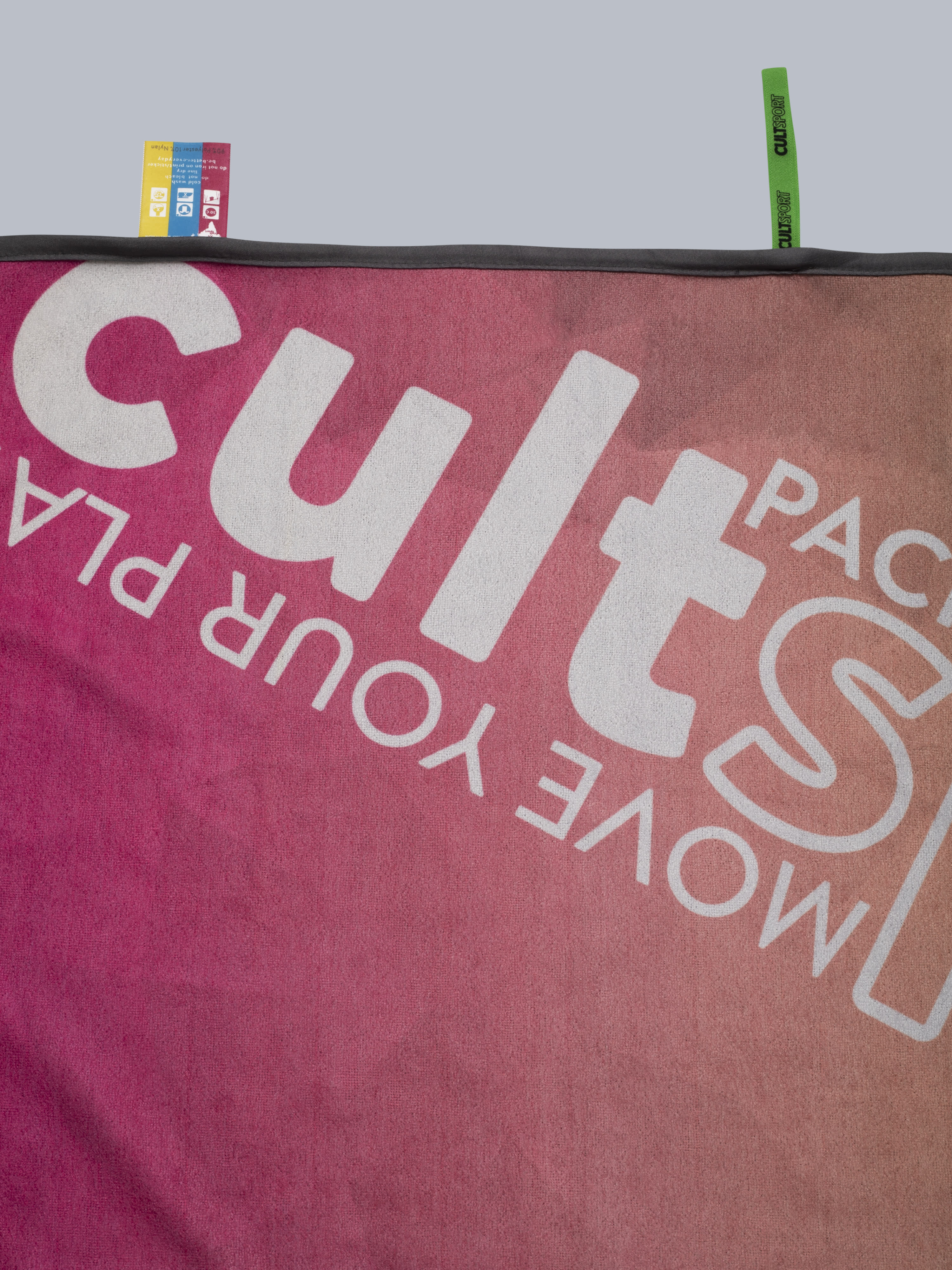 Packed With Guts Pink-yellow Gym Towel