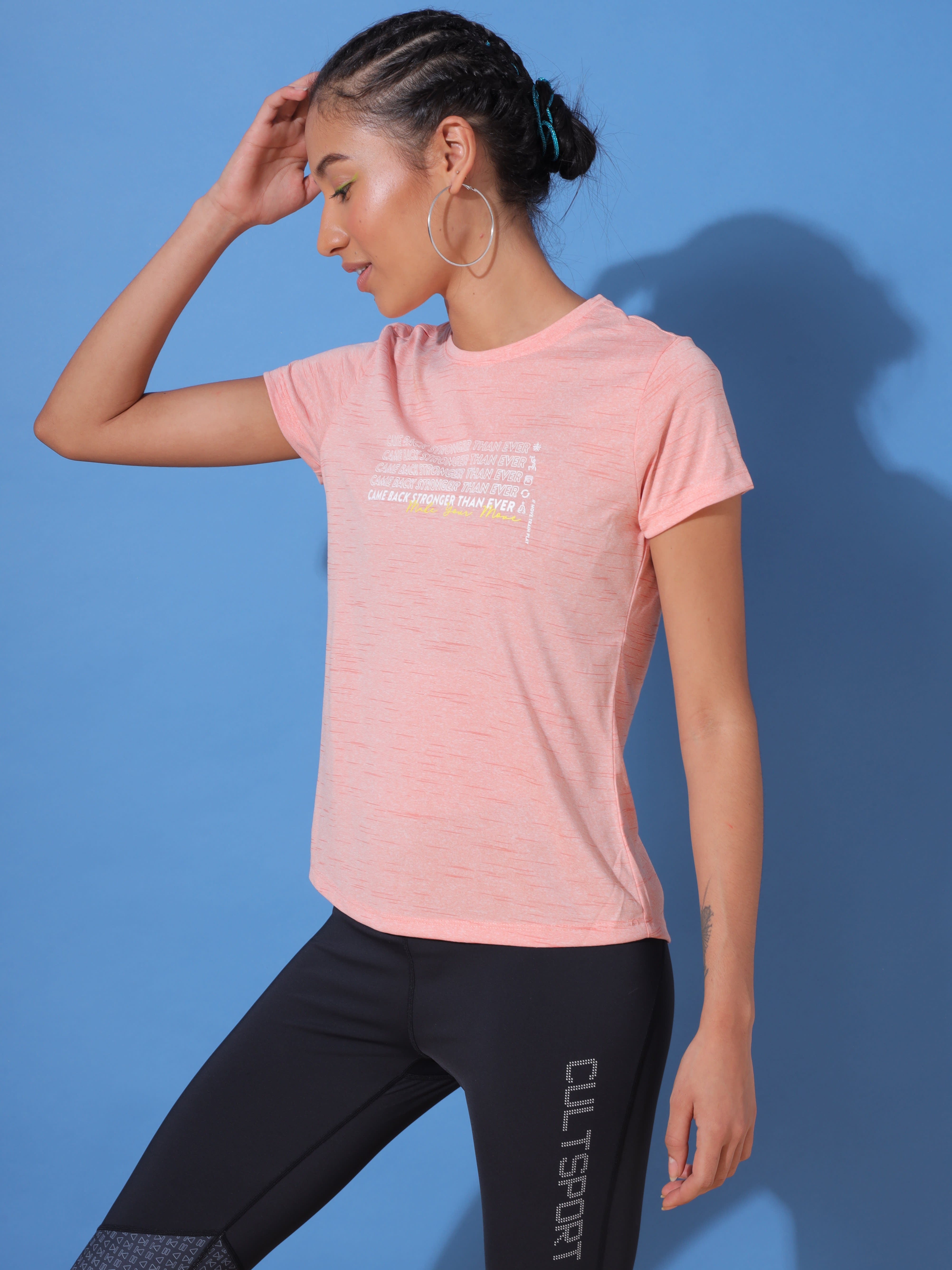 Graphic Print Workout T-shirt