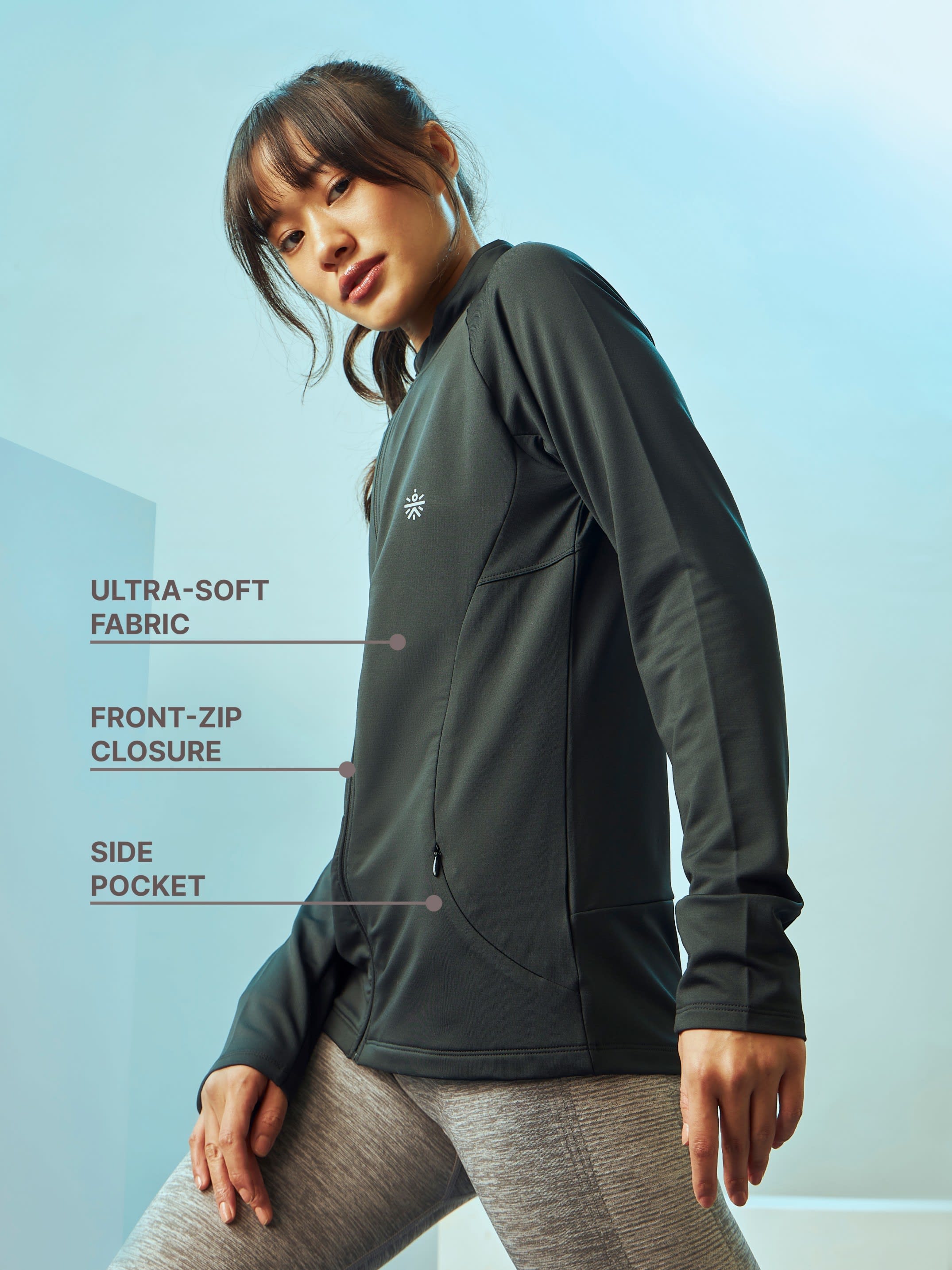 Zip-Front Jacket with Side Pockets