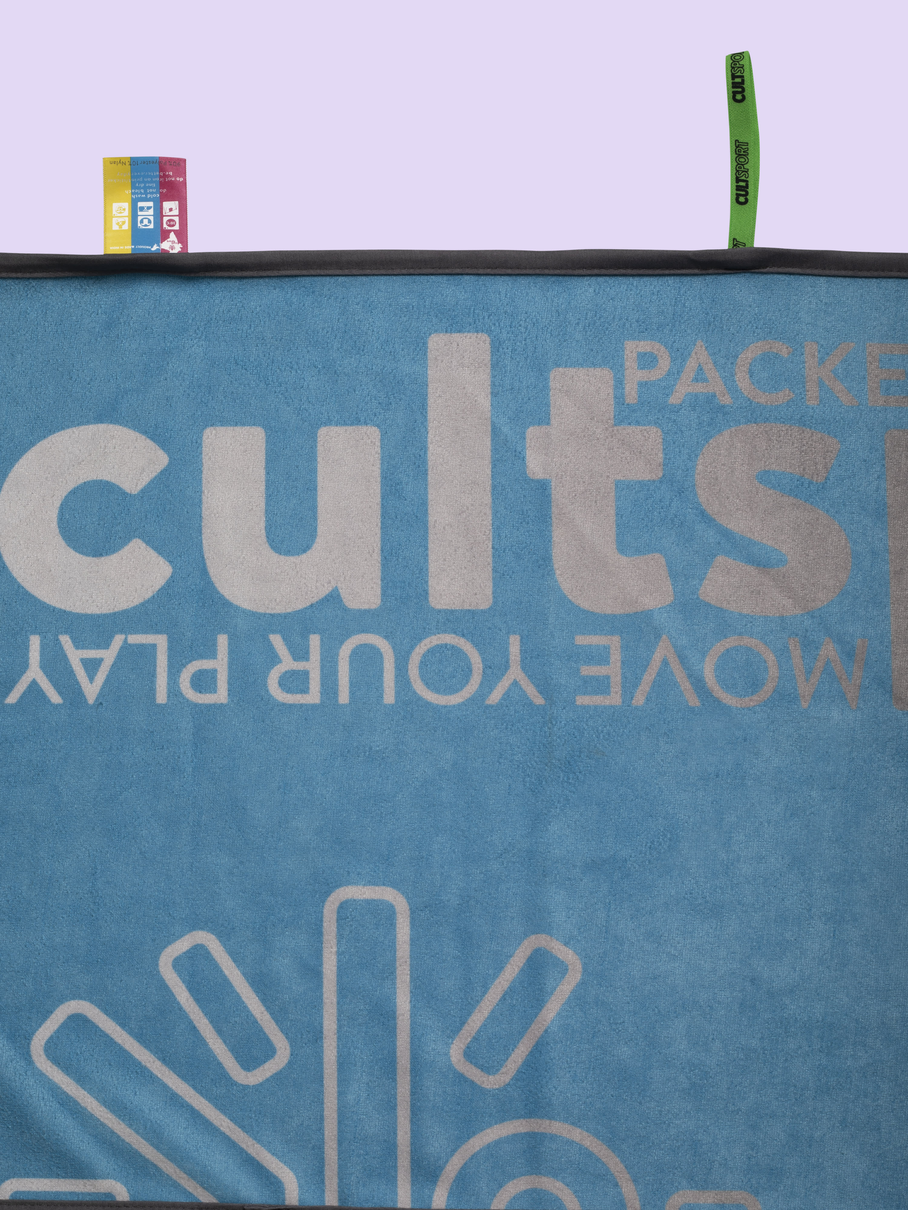 Packed With Guts Blue Gym Towel