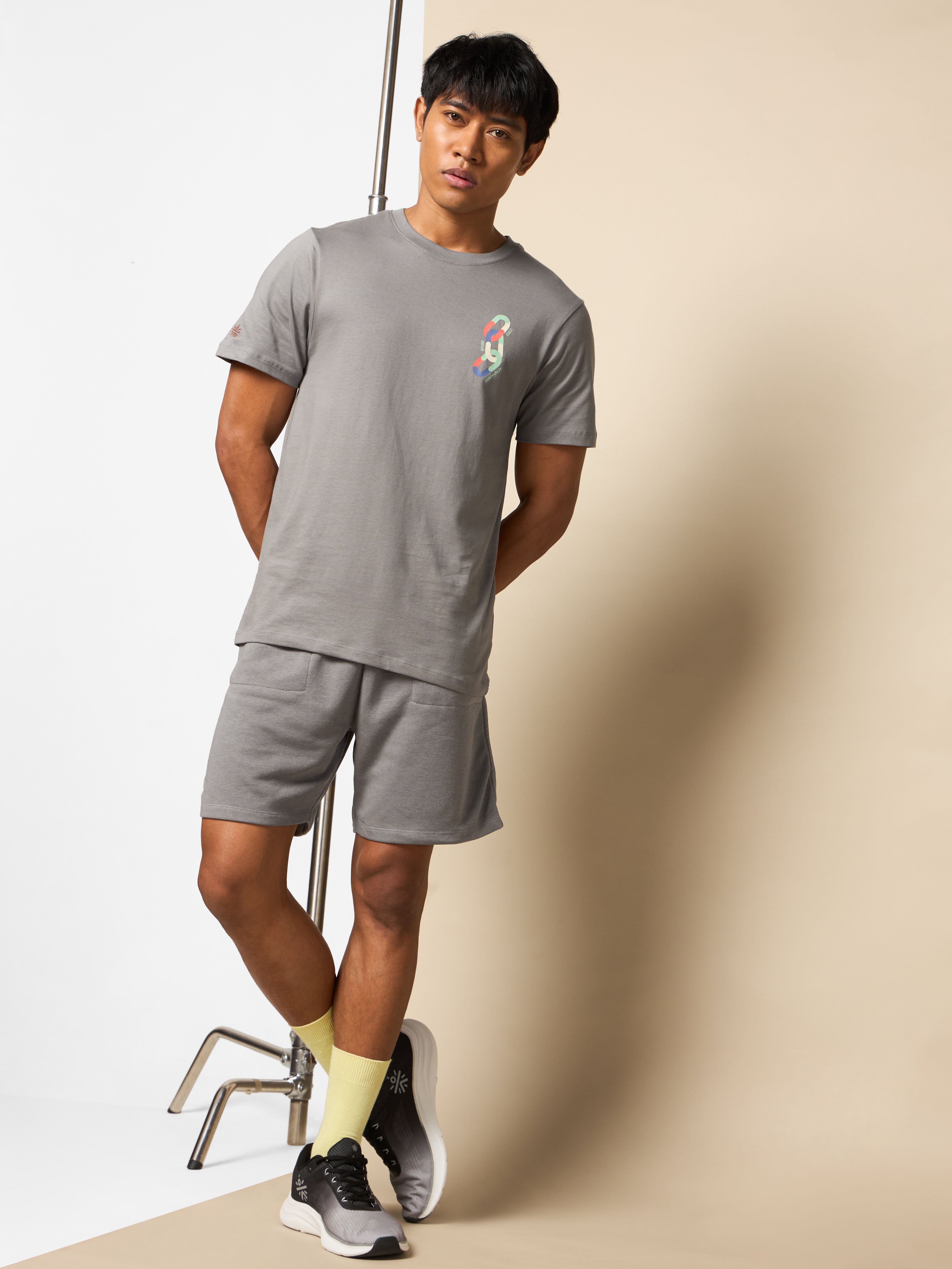 Men Grey Community Link T-shirt