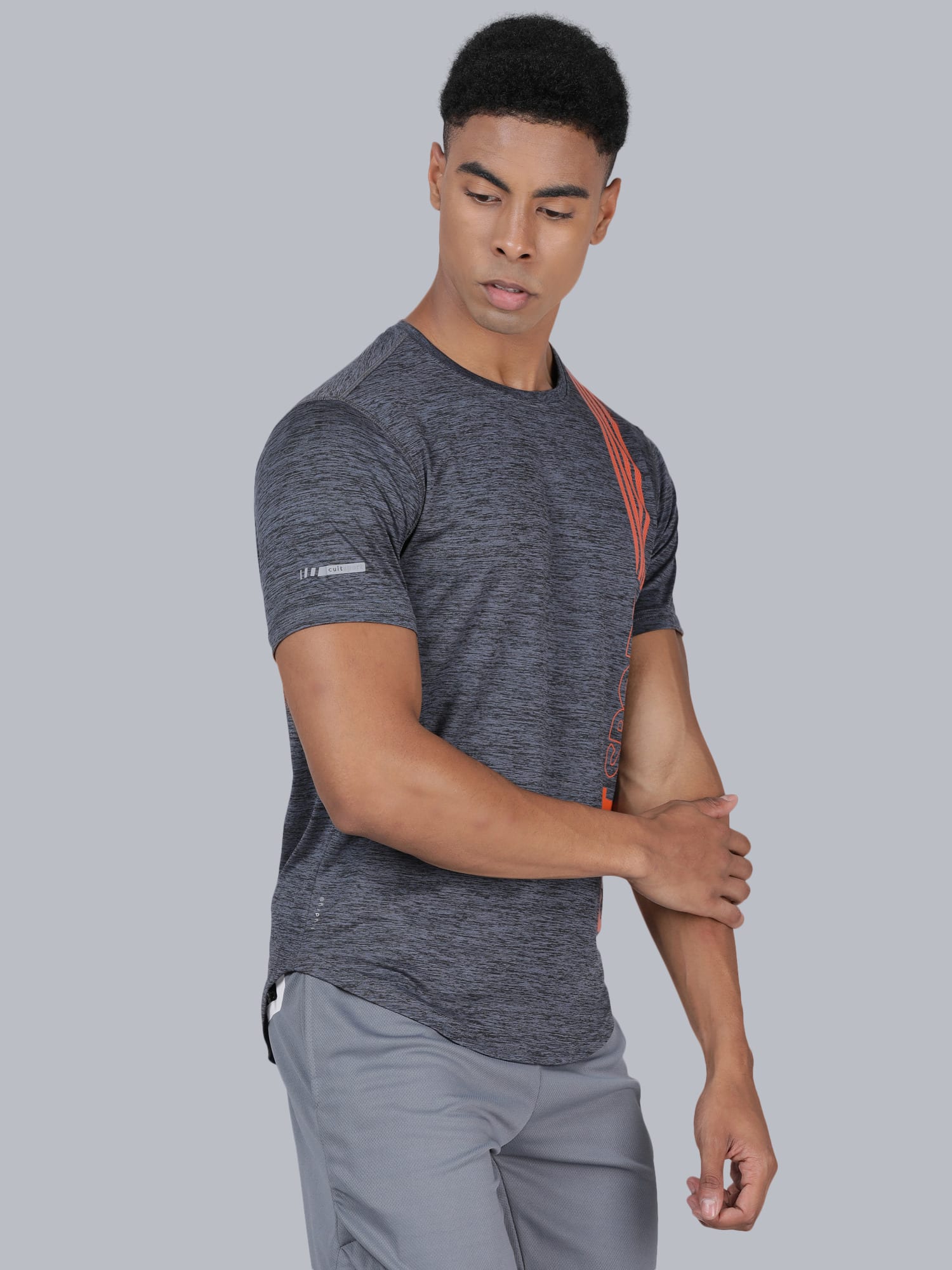 Signature Stripe Grey Gym Tee