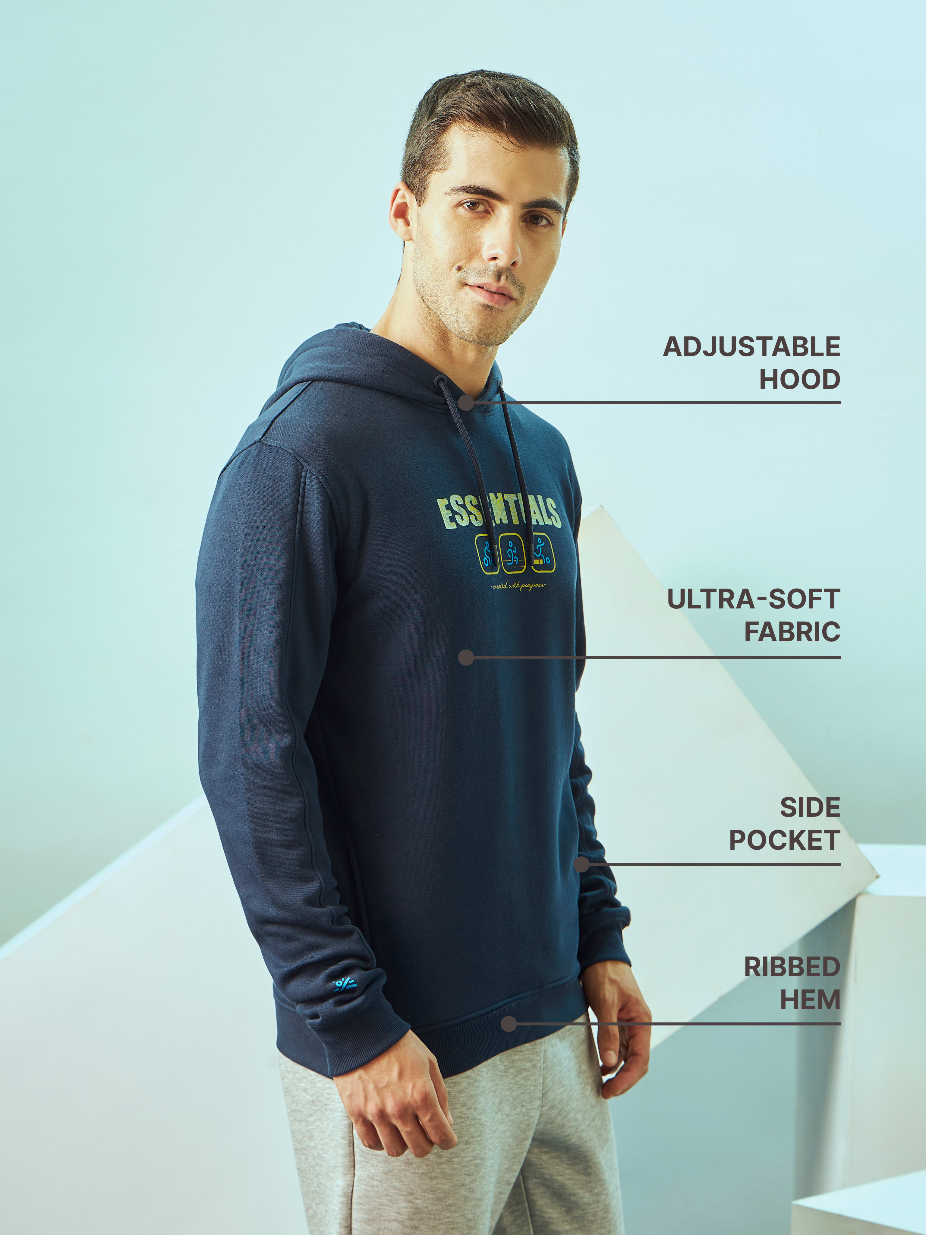 Hooded Sweatshirt with Slit Pockets