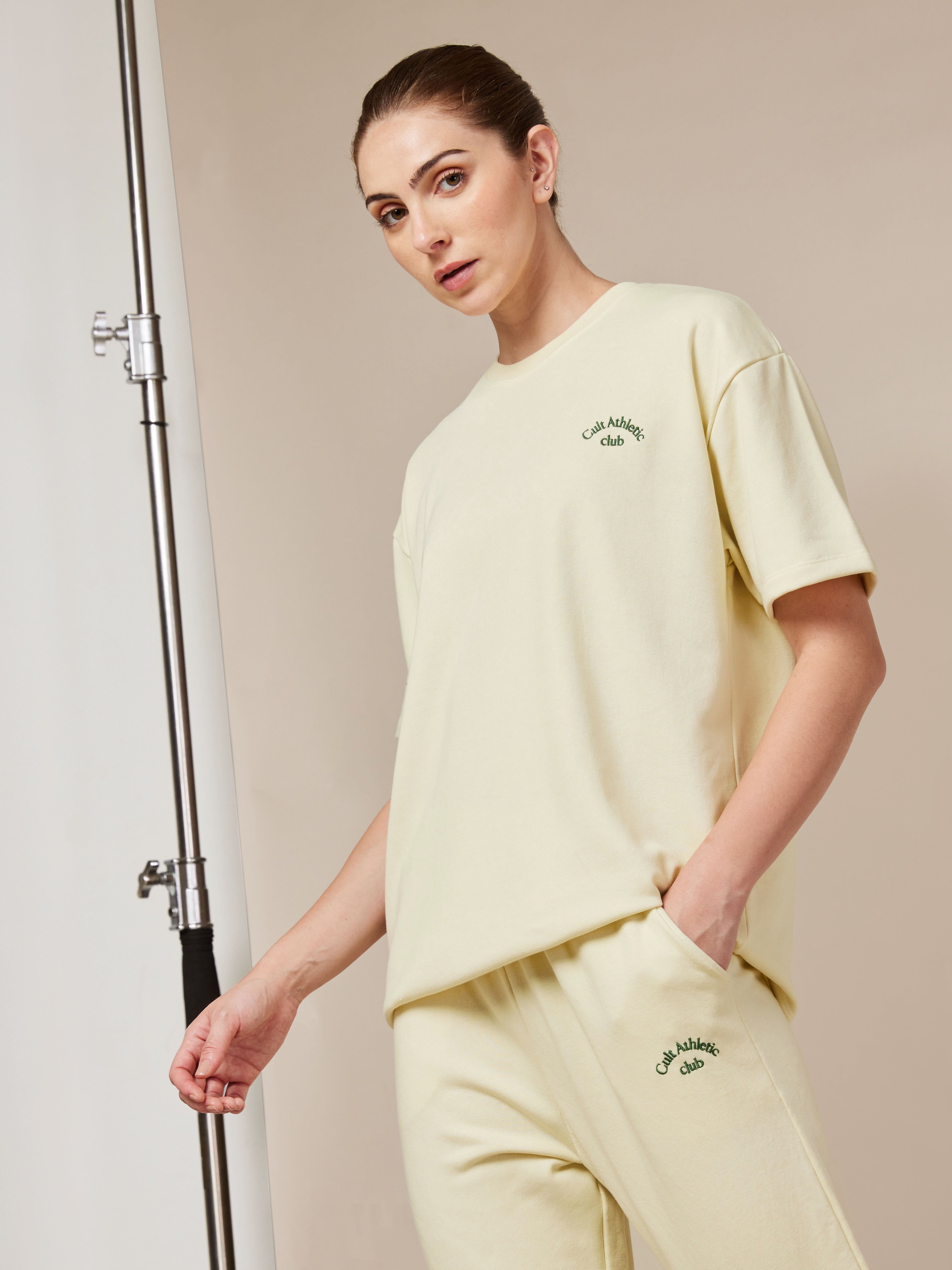 Cult Athletic Club Women Beige T-shirt