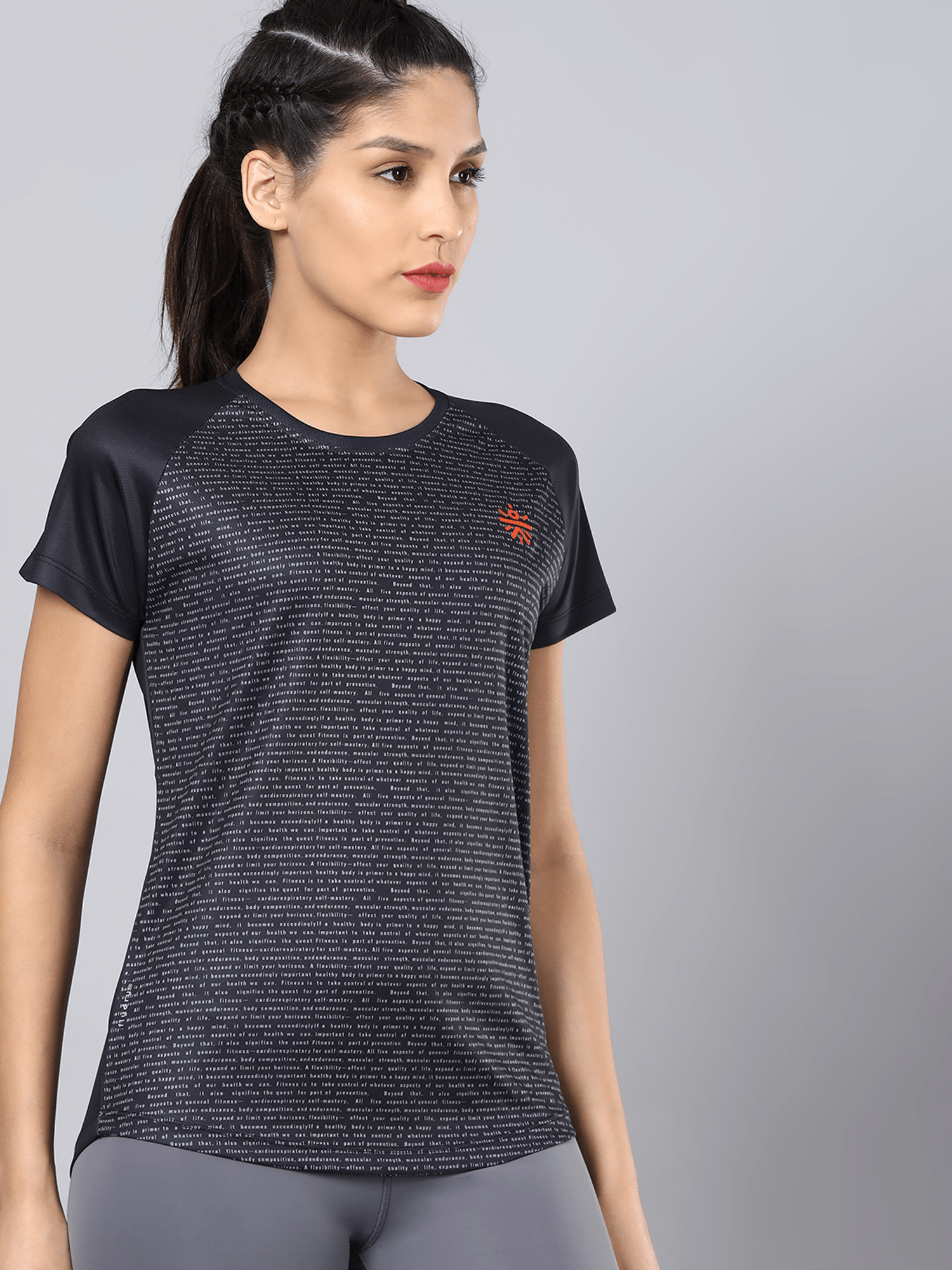 Code Sprint Black Slim Training Tee