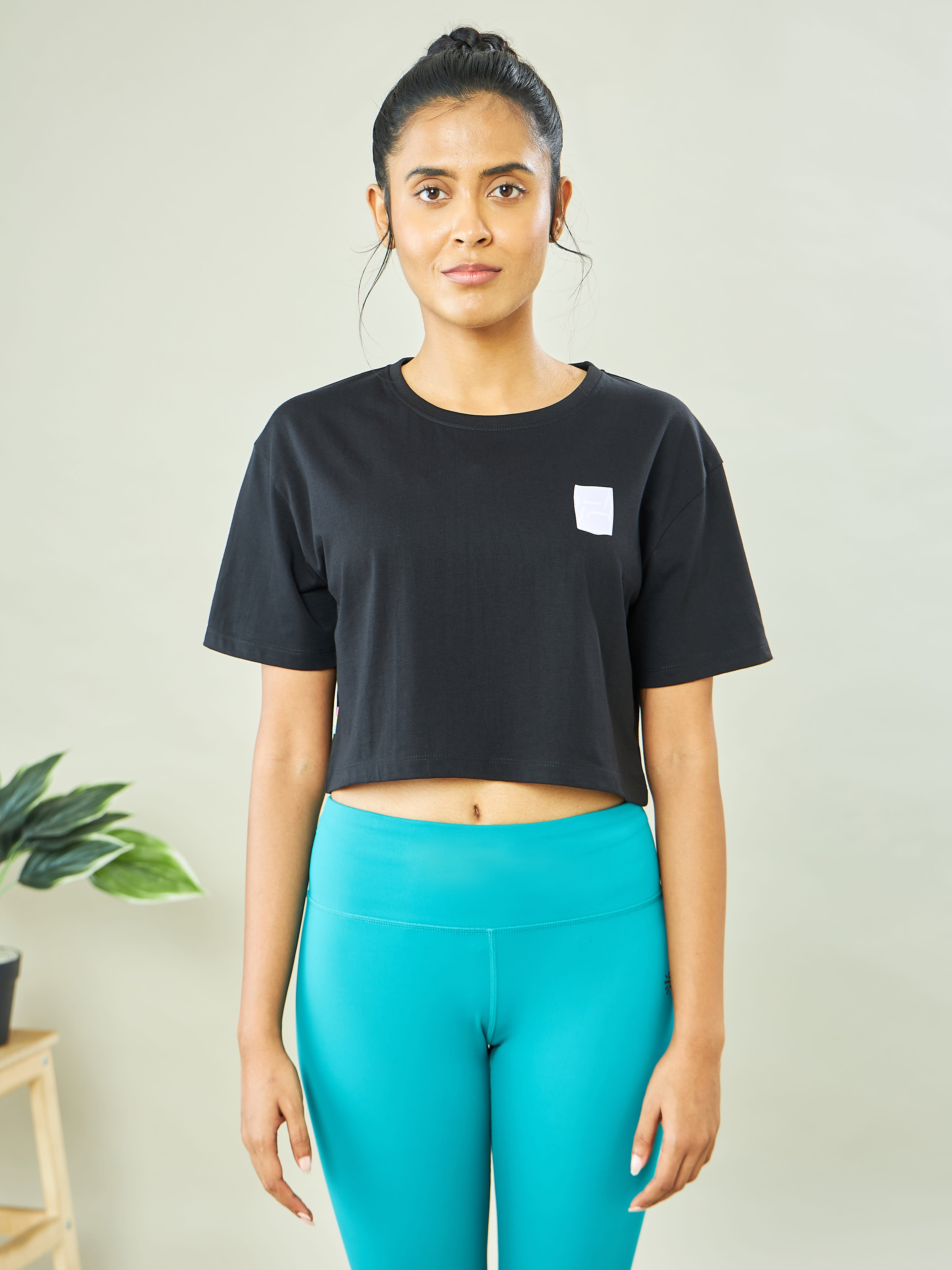 Solid Yoga Crop Top