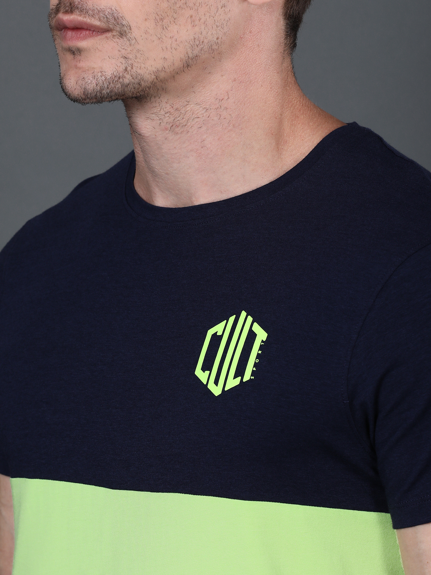 Bamboo Snug Navy Lime Casual Tee