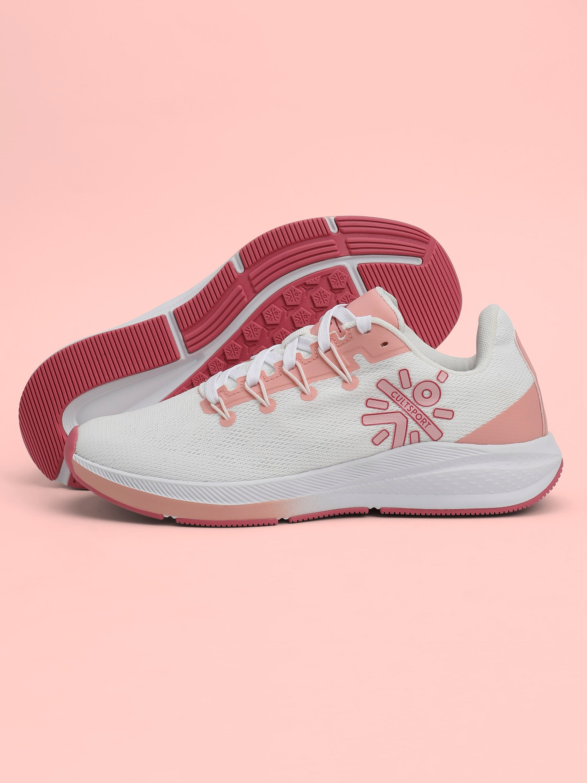 cult Firebird Women Running Shoes - White/Peach