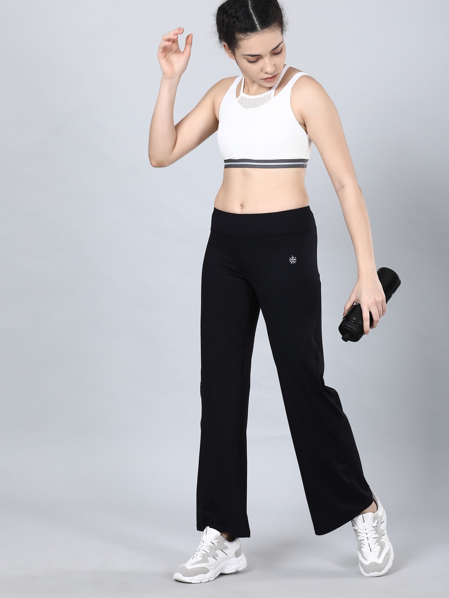 Verve Flared Black Workout Pants