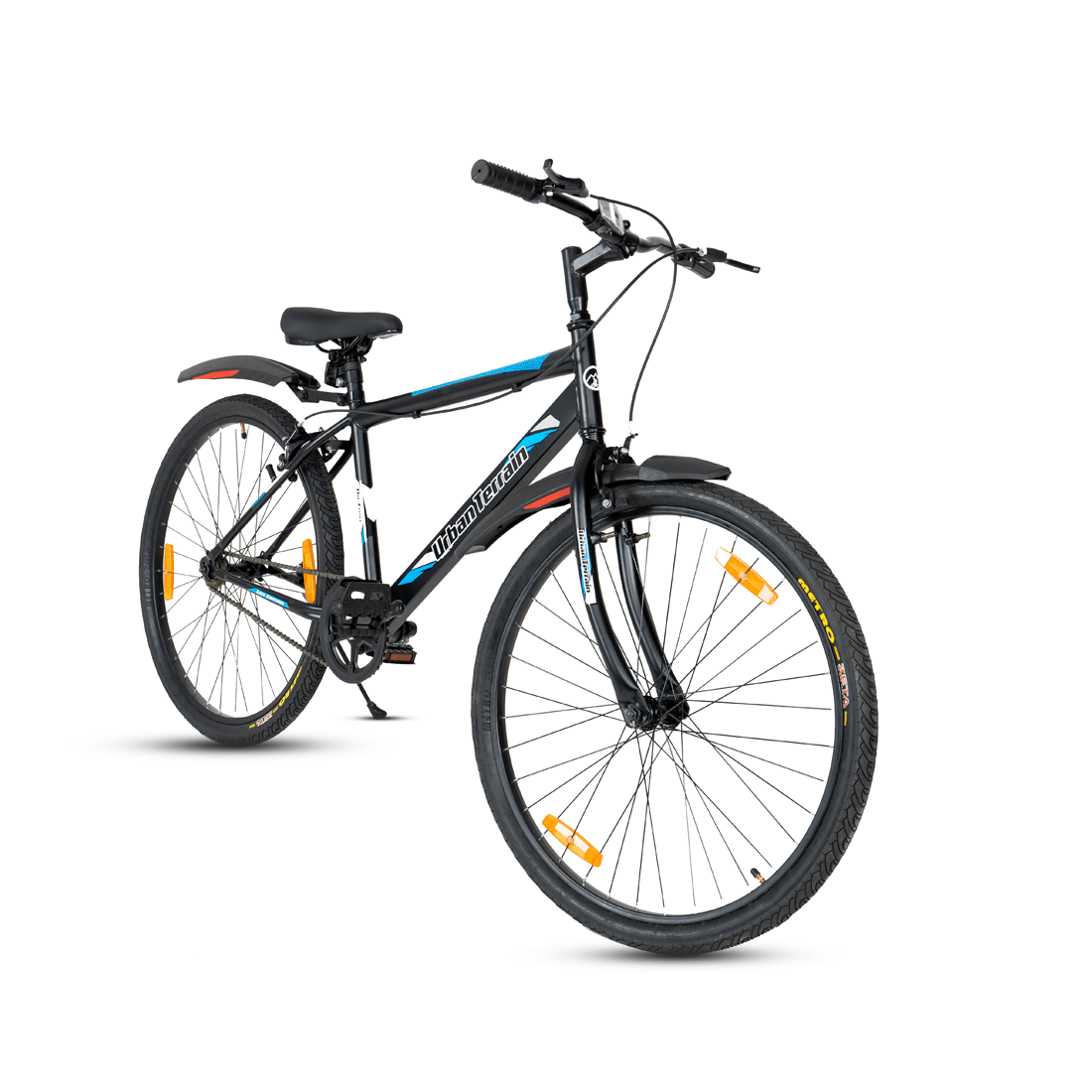 Urban Terrain Bigshot 26" Yellow Single Speed Mountain Bike with Free Cycling Event , Diet Plan & Ride Tracking App by Cultsport (18 Inch Frame, Ideal for Unisex)