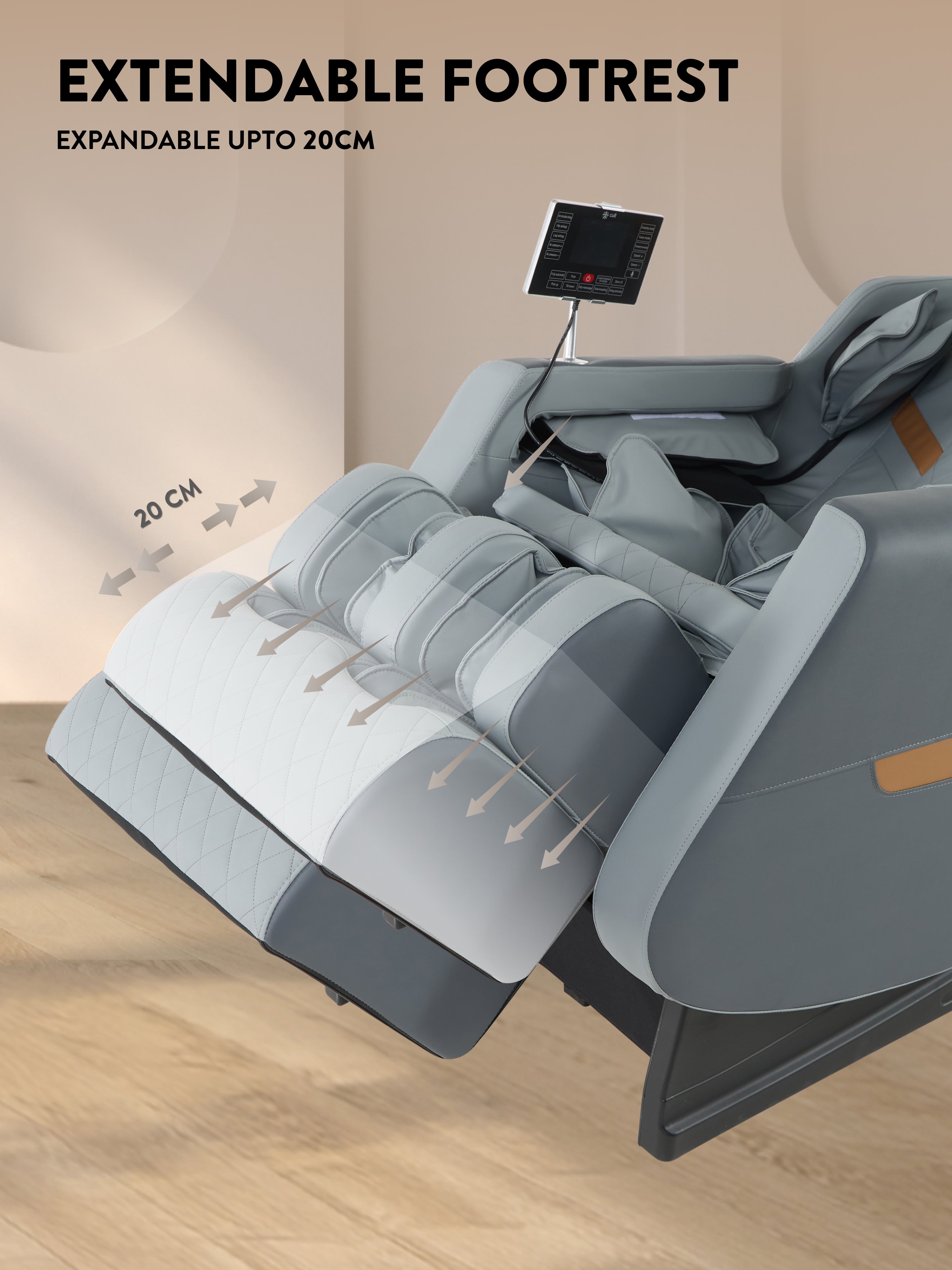 Cult Harmony Massage Chair with Fixed Point Massage Technique and Bluetooth AI Voice Function for Full Body Massage At Home