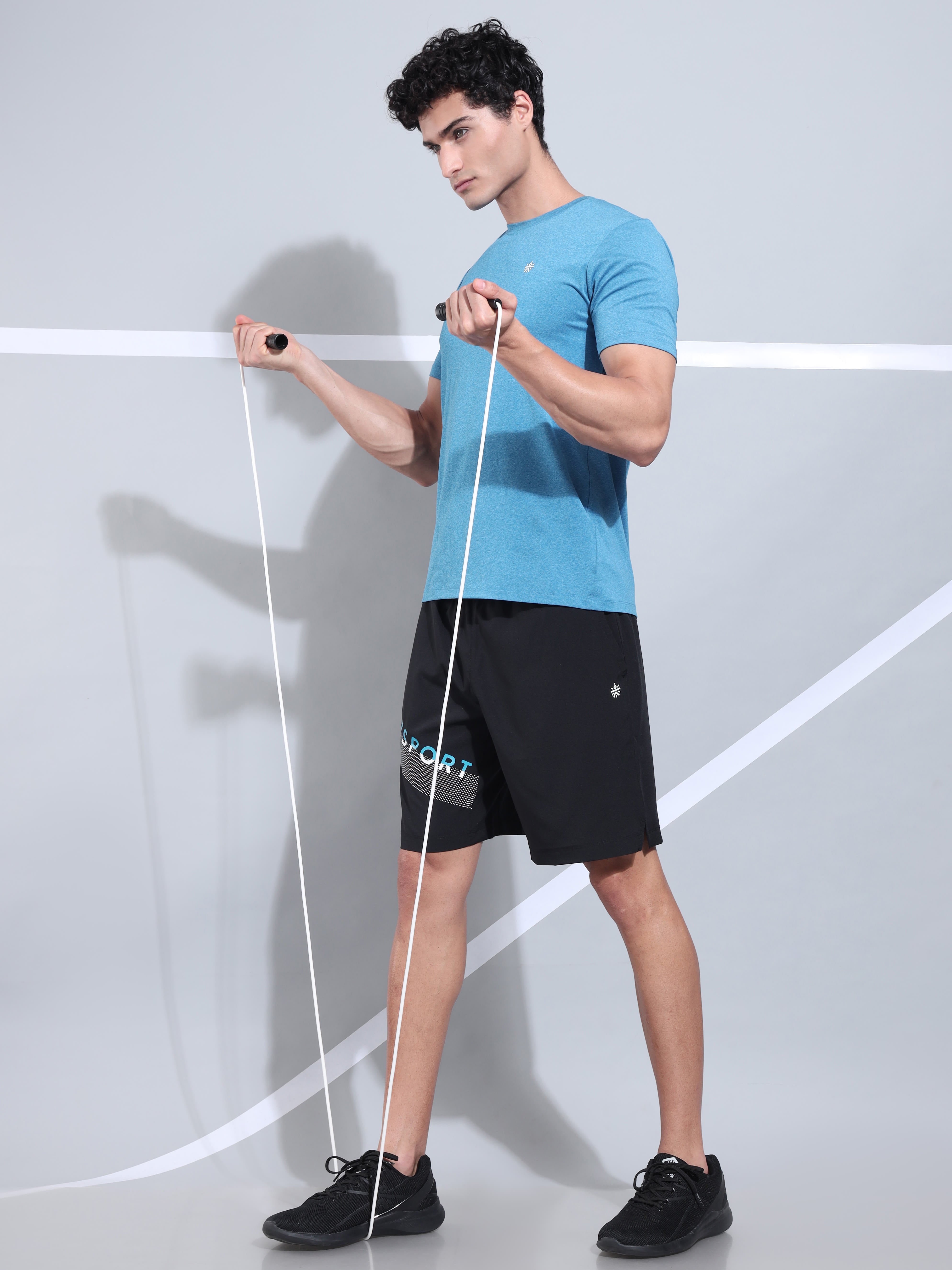 Performance Shorts with Graphic Print