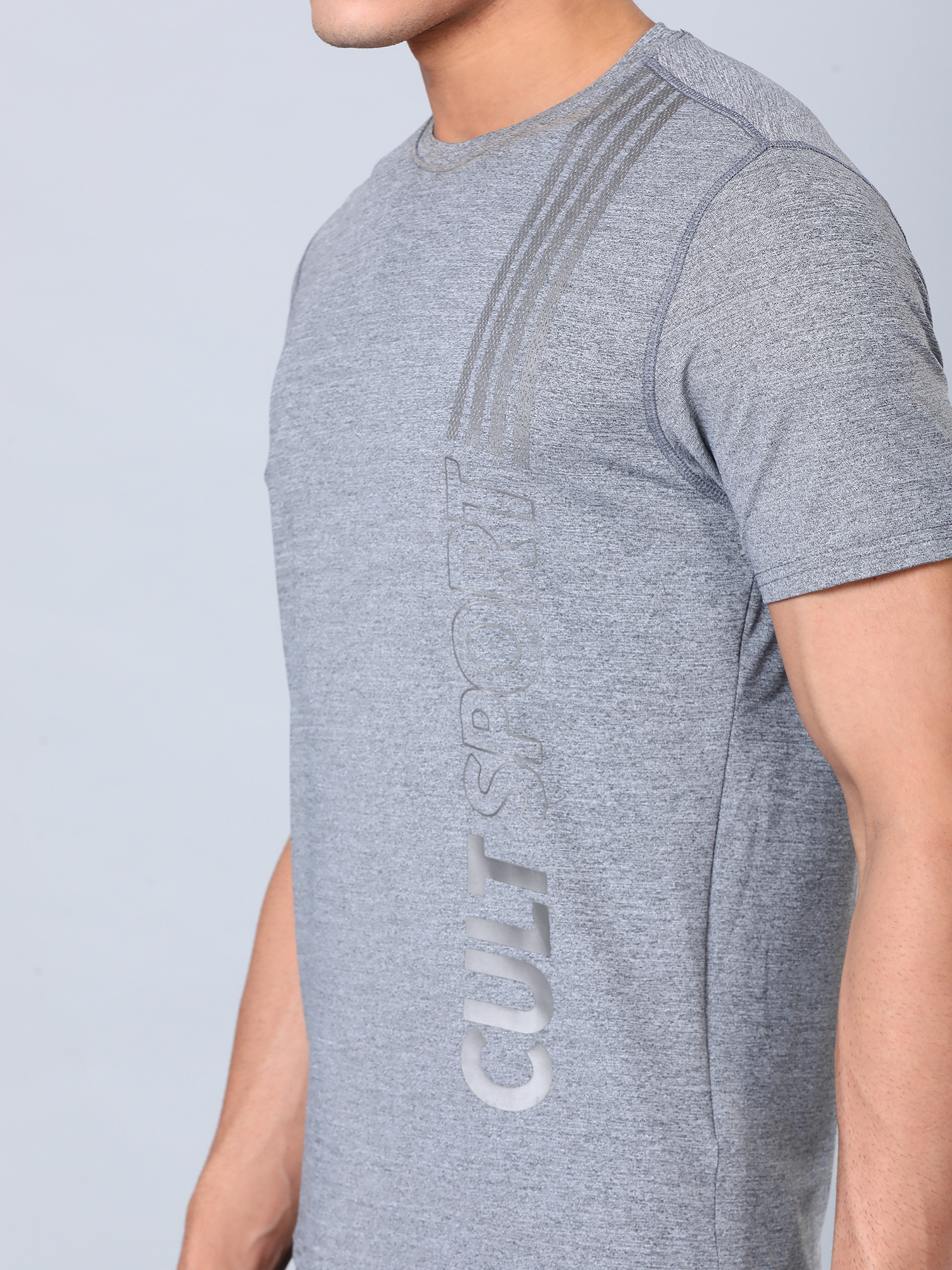 Signature Striped Slim Fit T-shirt - Grey