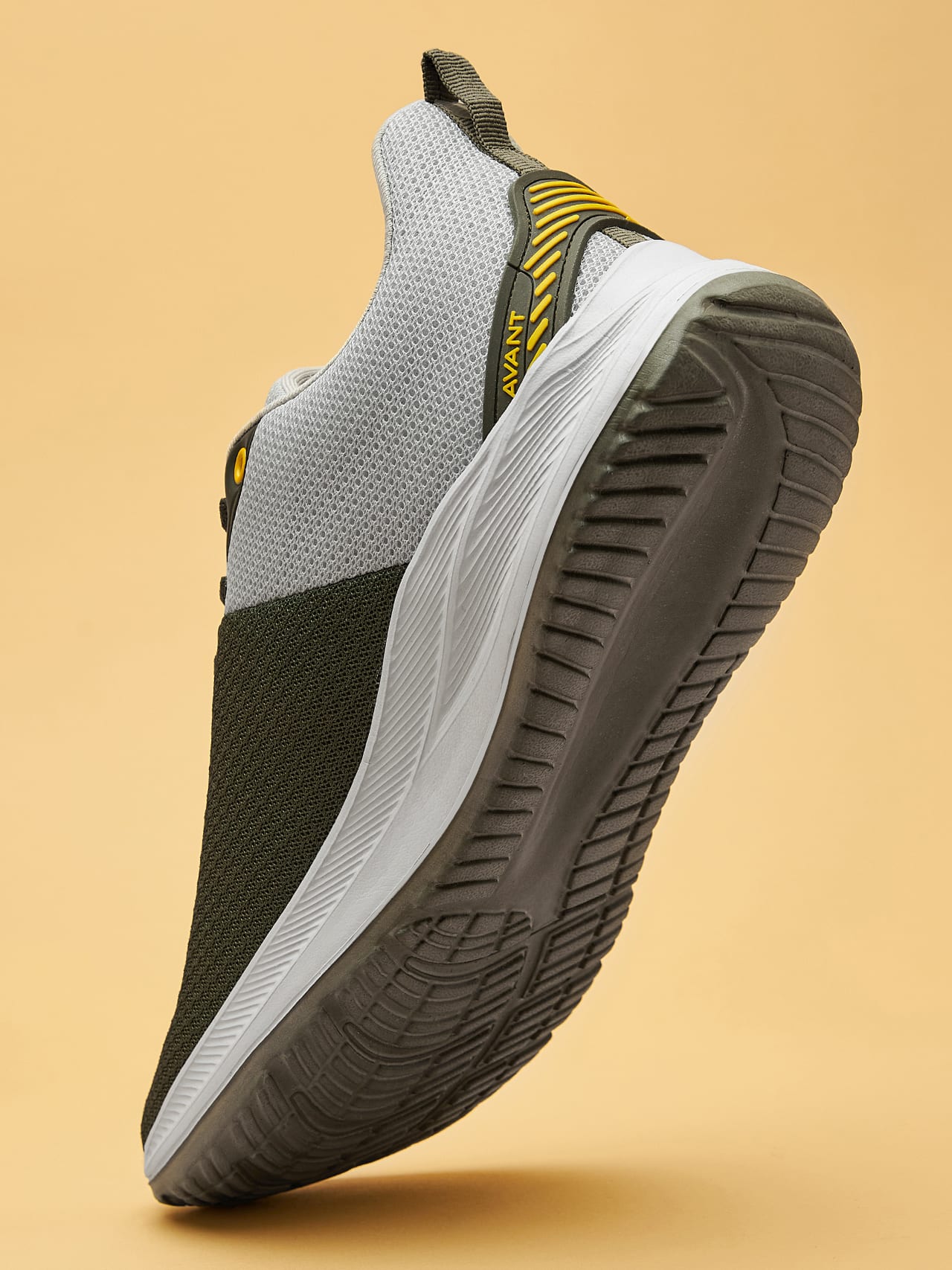 Avant Men's Racer Walking Shoes-L.Grey/Olive