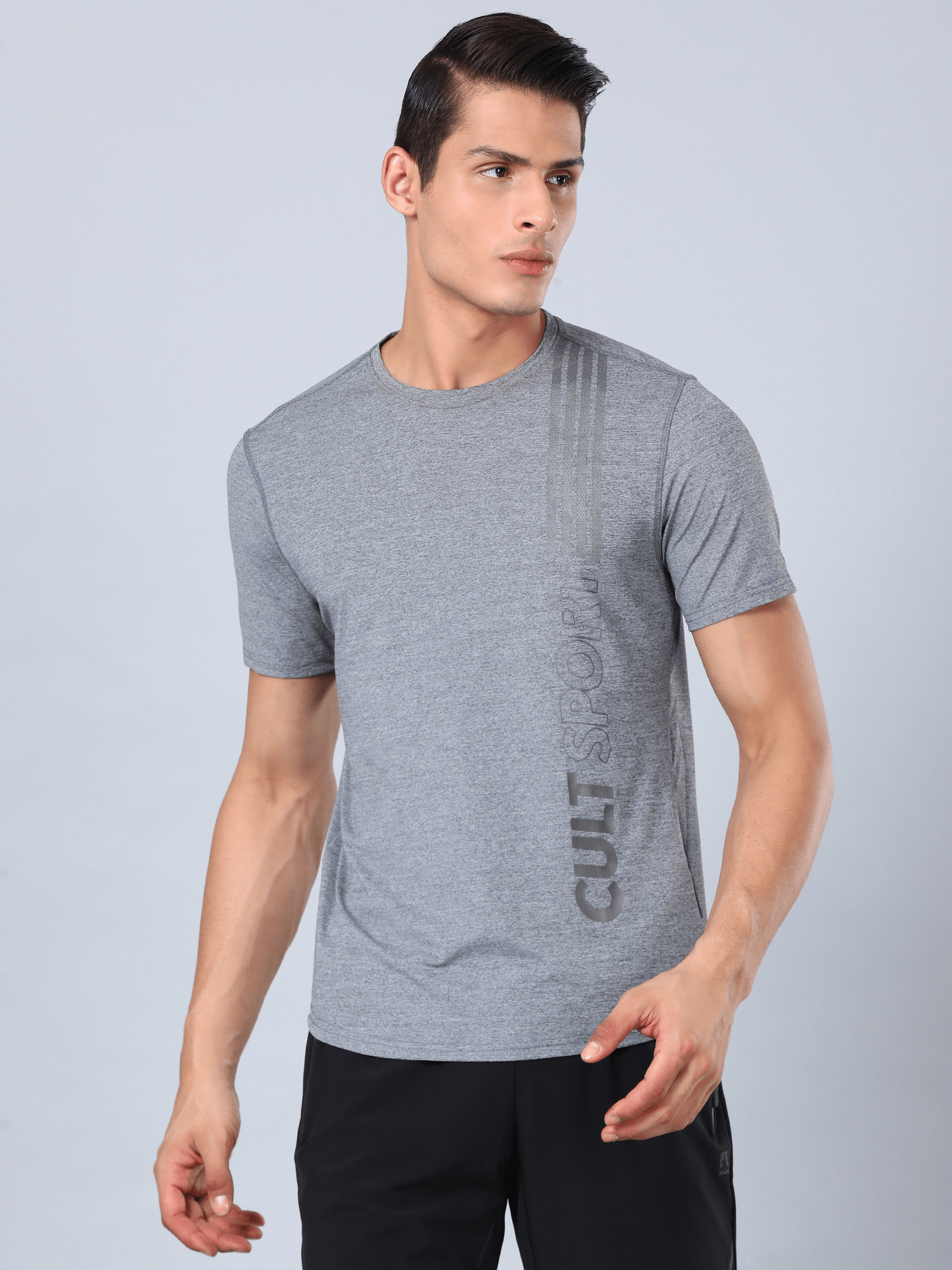 Signature Striped Slim Fit T-shirt - Grey
