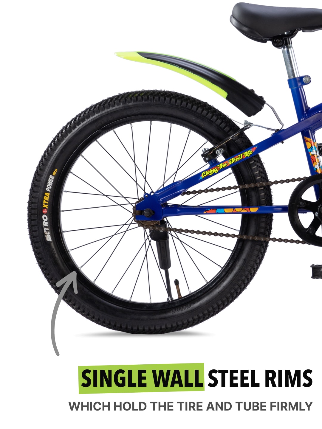 Skater 20T Steel Frame Kids Bike Blue