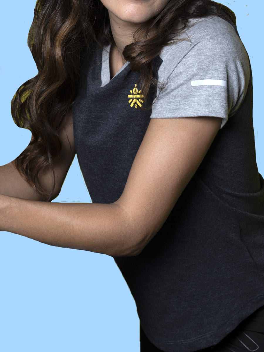 Women Vital Charcoal Snug Top