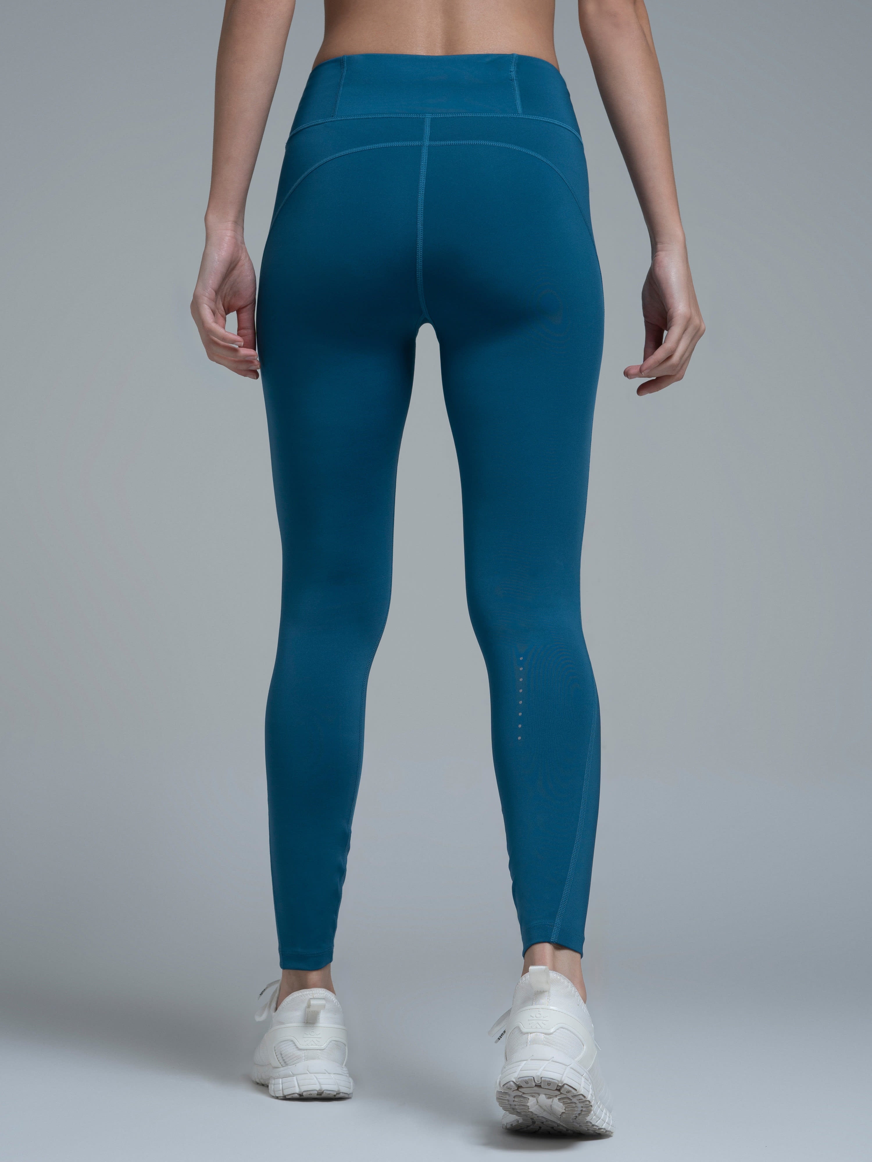 Teal Absolute Fit Solid Workout Tights