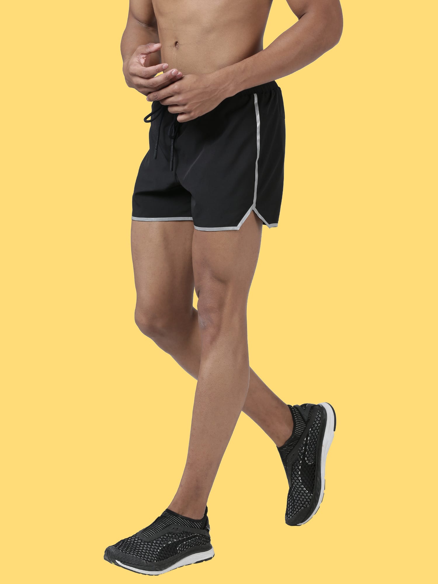 Blakout Leap Black Running Shorts