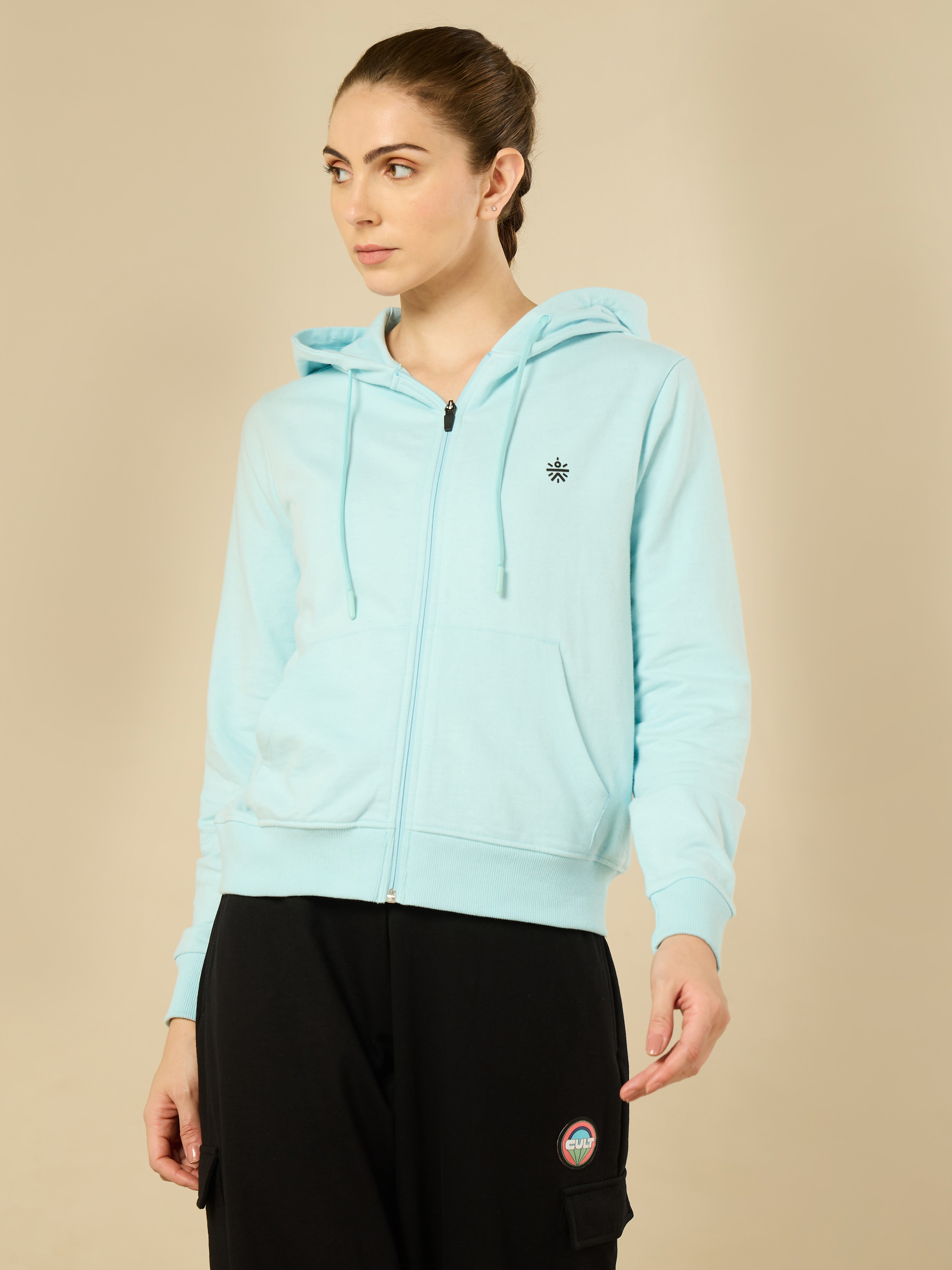 All Day Cover up Sky Blue Hoodie