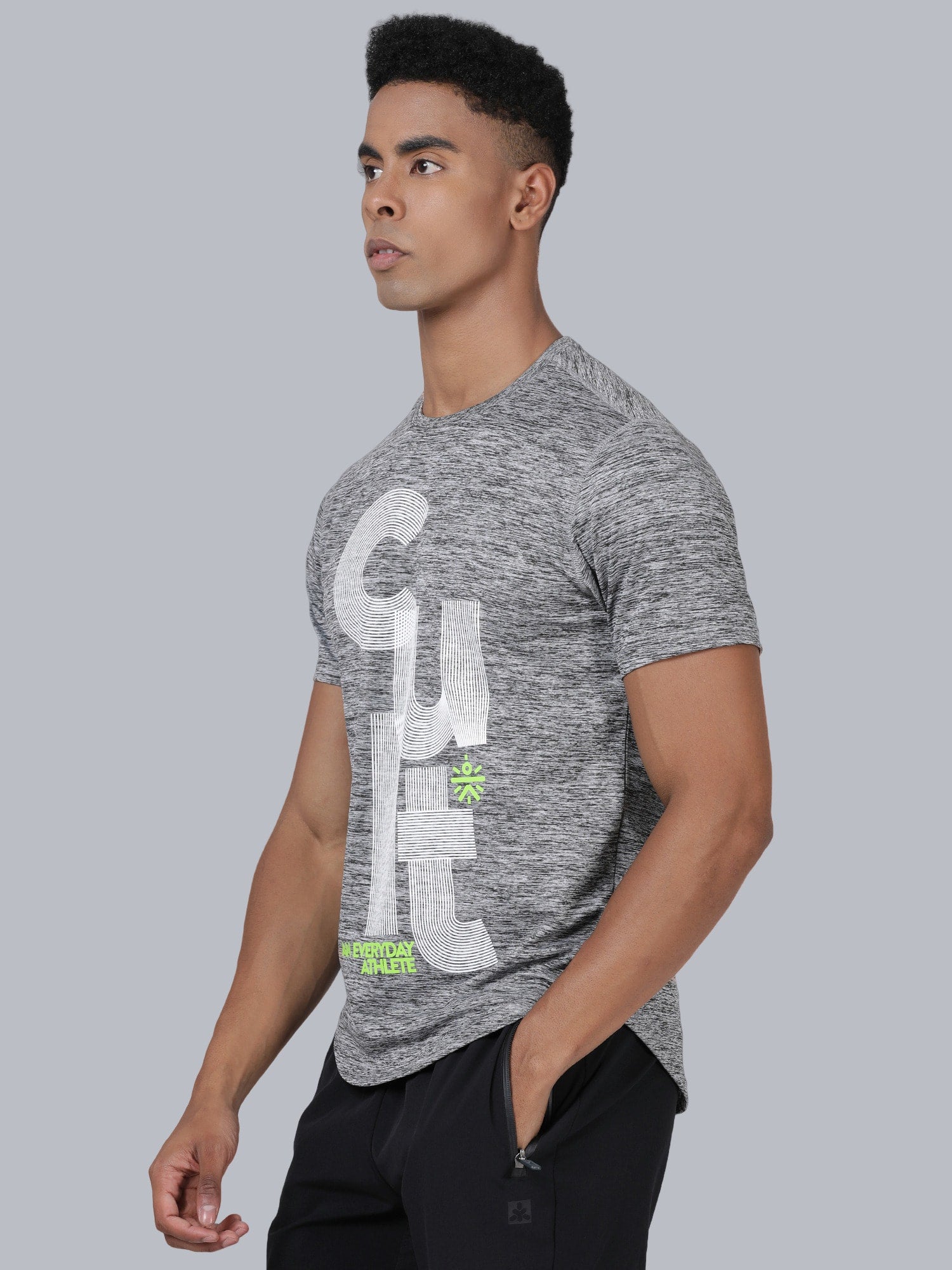 Signature Cult Light Grey Casual Tee