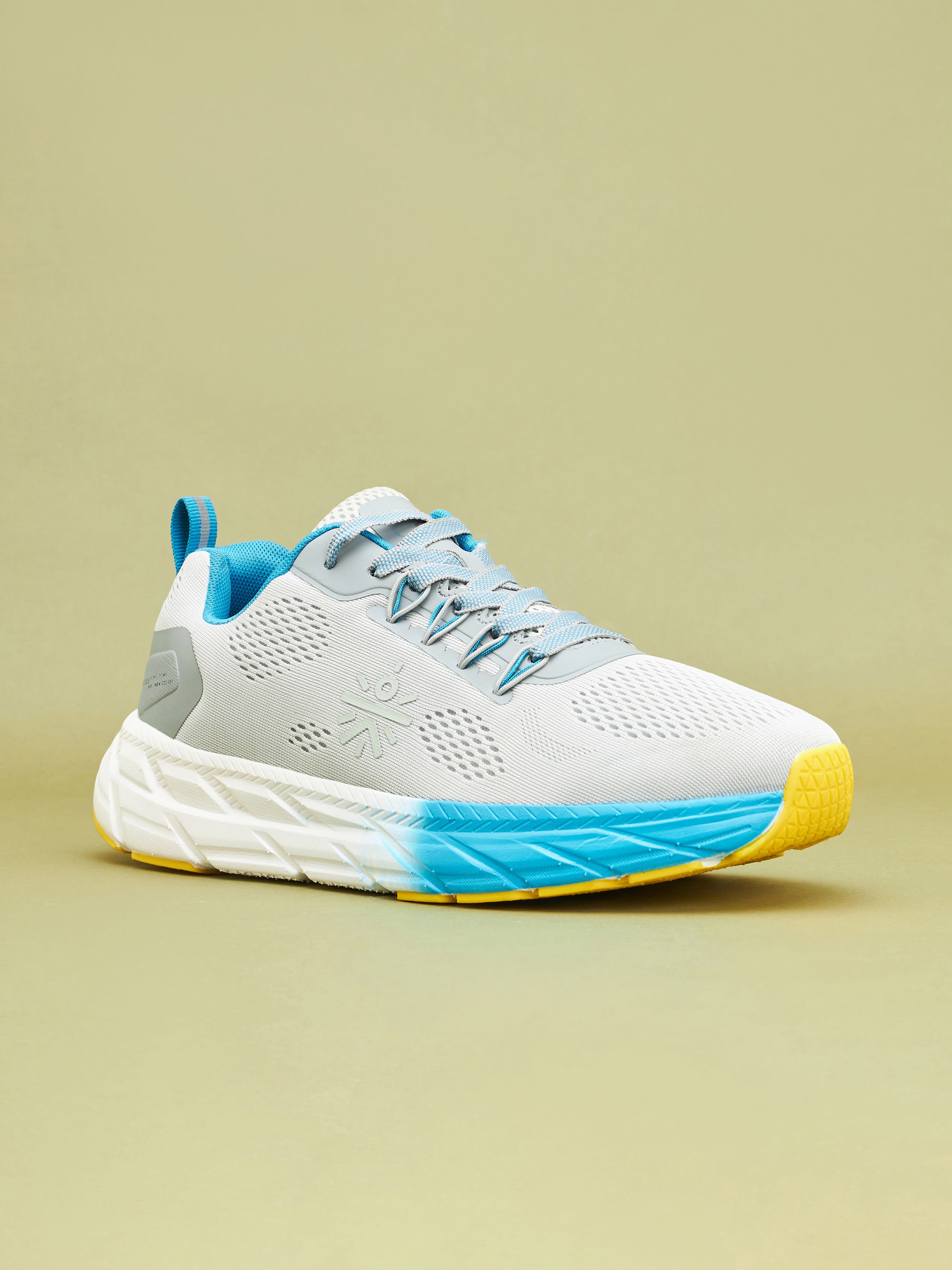 cult EZ+ Ryde Men Running Shoes - Ash Grey/Turquoise Blue
